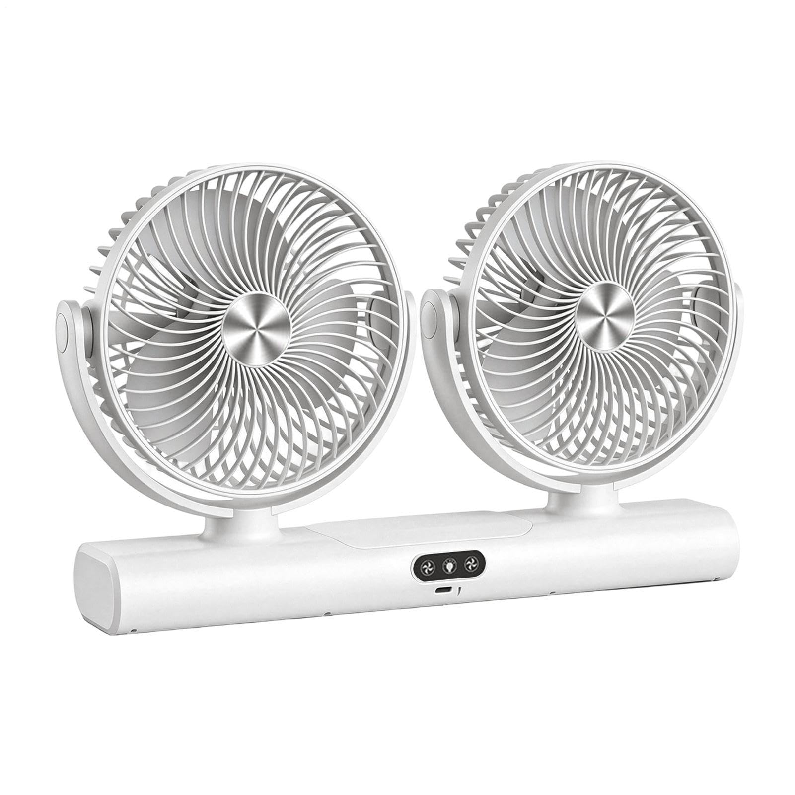 Ventilatore Per Dormitorio Ricaricabile Rotazione Multi-Angolo 3 Velocità | ventilatore per tavolino Per Camera Da , Soffitto, Campeggio, Tenda, Esterno, Dormitorio