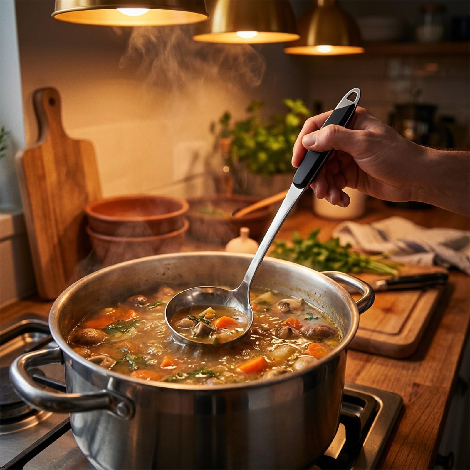 Teyyvn Ustensiles de cuisine en acier inoxydable 8 pièces
