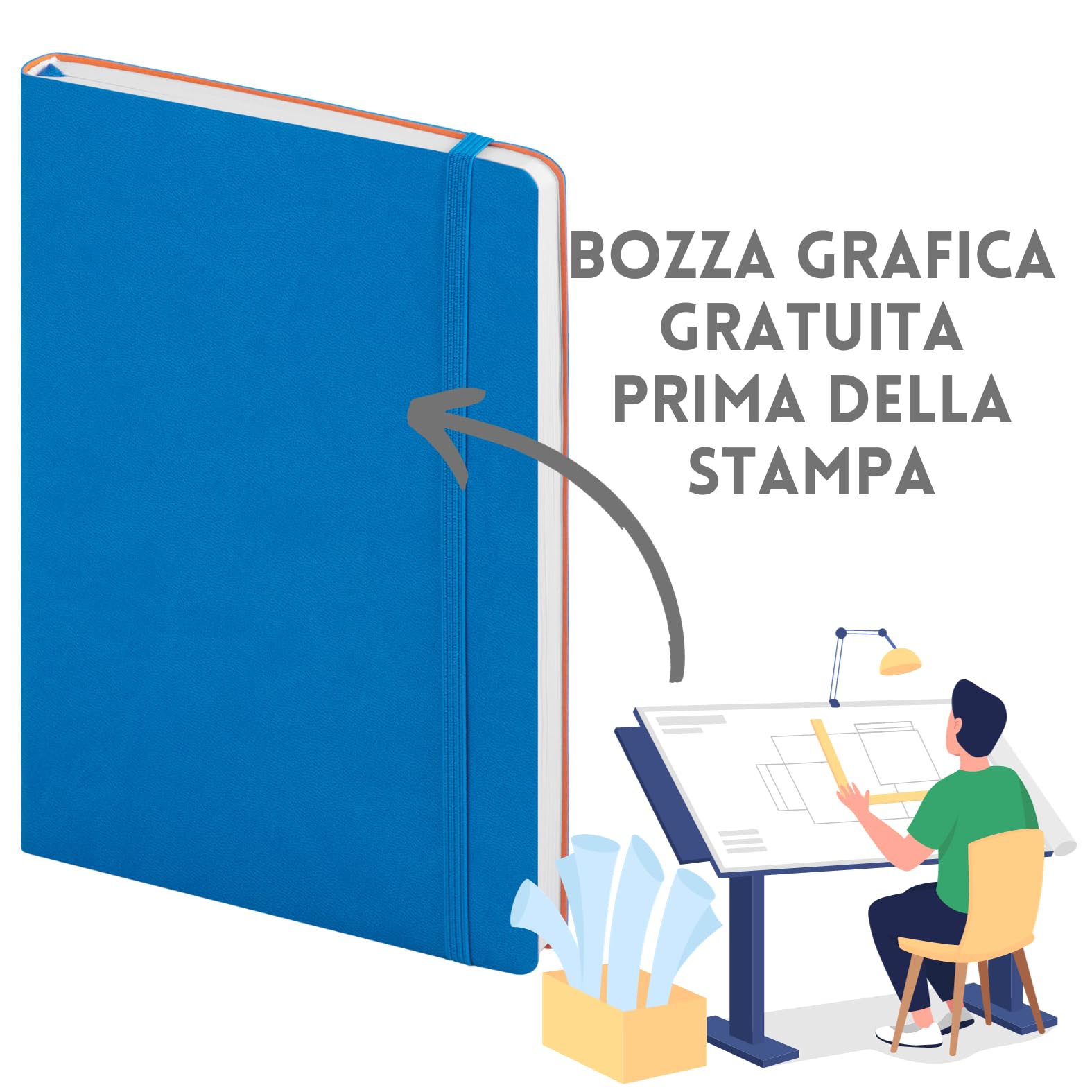 Notes Personalizzati con Logo, Gadget Aziendale 14x21 Flessibile Promozionale per Aziende e Omaggi a Clienti di Fine Anno, Fiere, Marketing ed Eventi Pubblicitari (20)