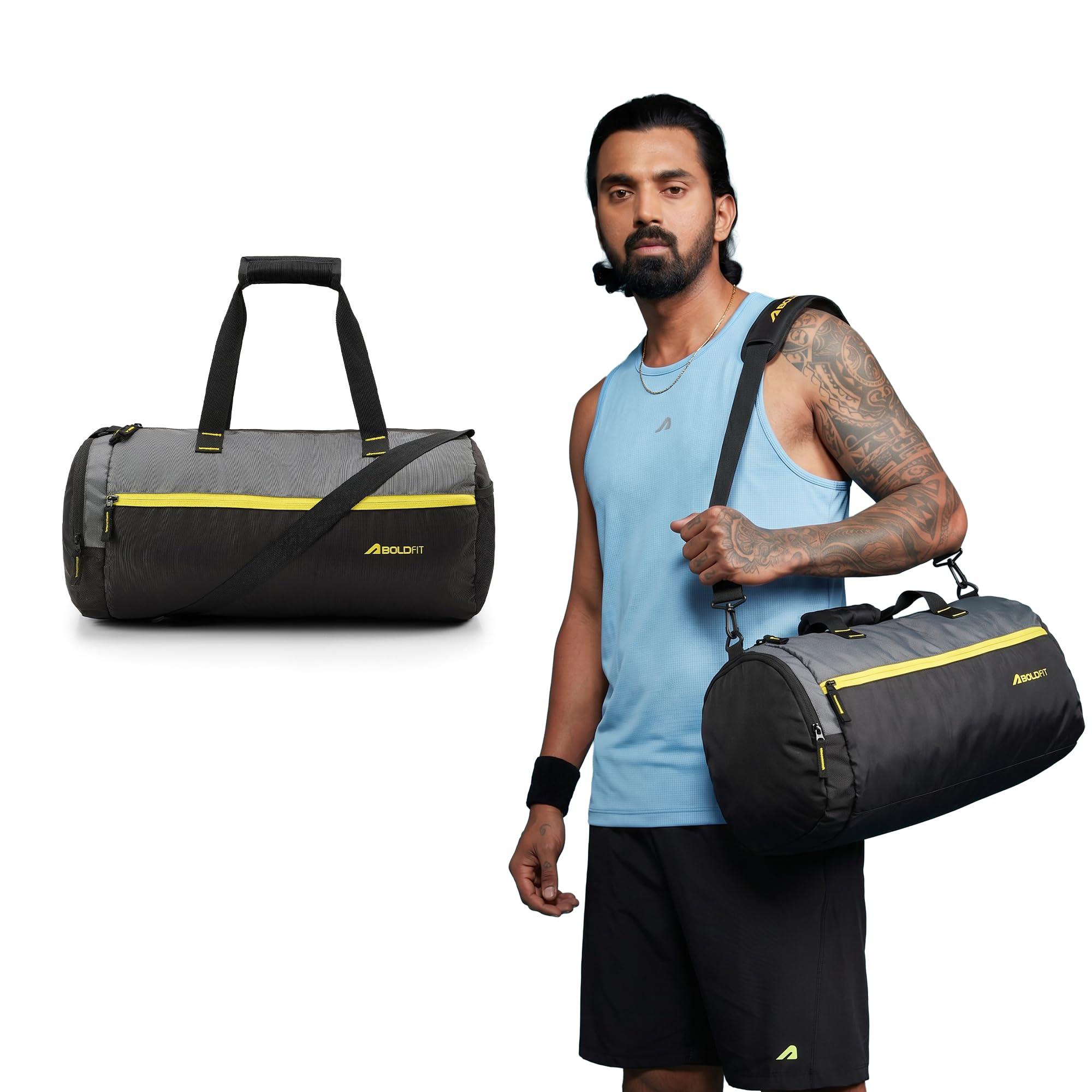 Premium Gym Bag for Men & Women, Waterproof & Organized Duffle Bag with Adjustable Shoulder Strap, Gym Bag with Shoe Compartment, 33L Sports Duffel Bags for Women-image-41