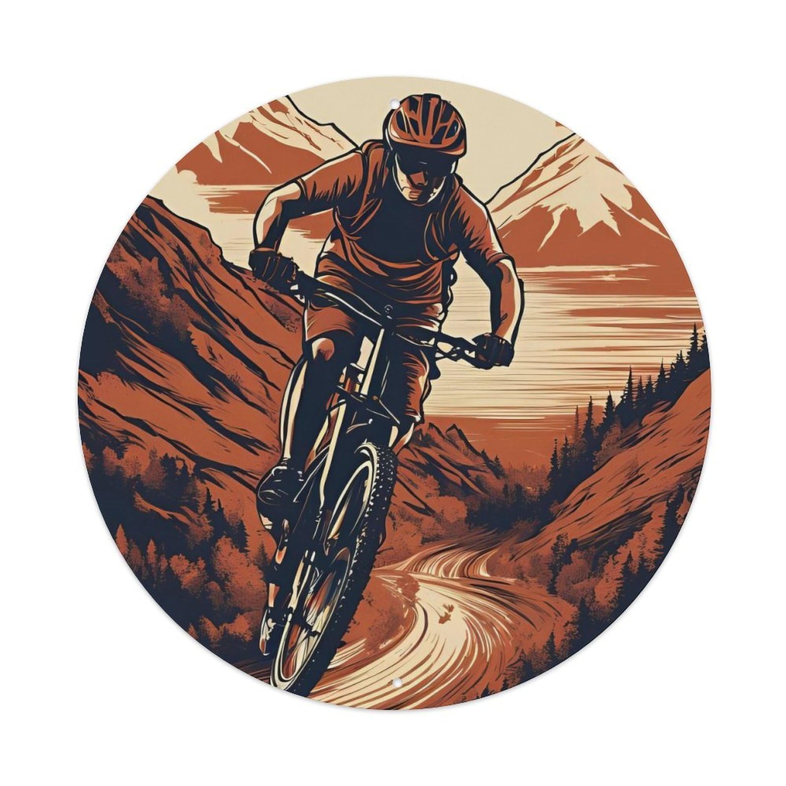 Extreme Sports Mountain Bike Exploration Journey Vintage Metal Tin Sign