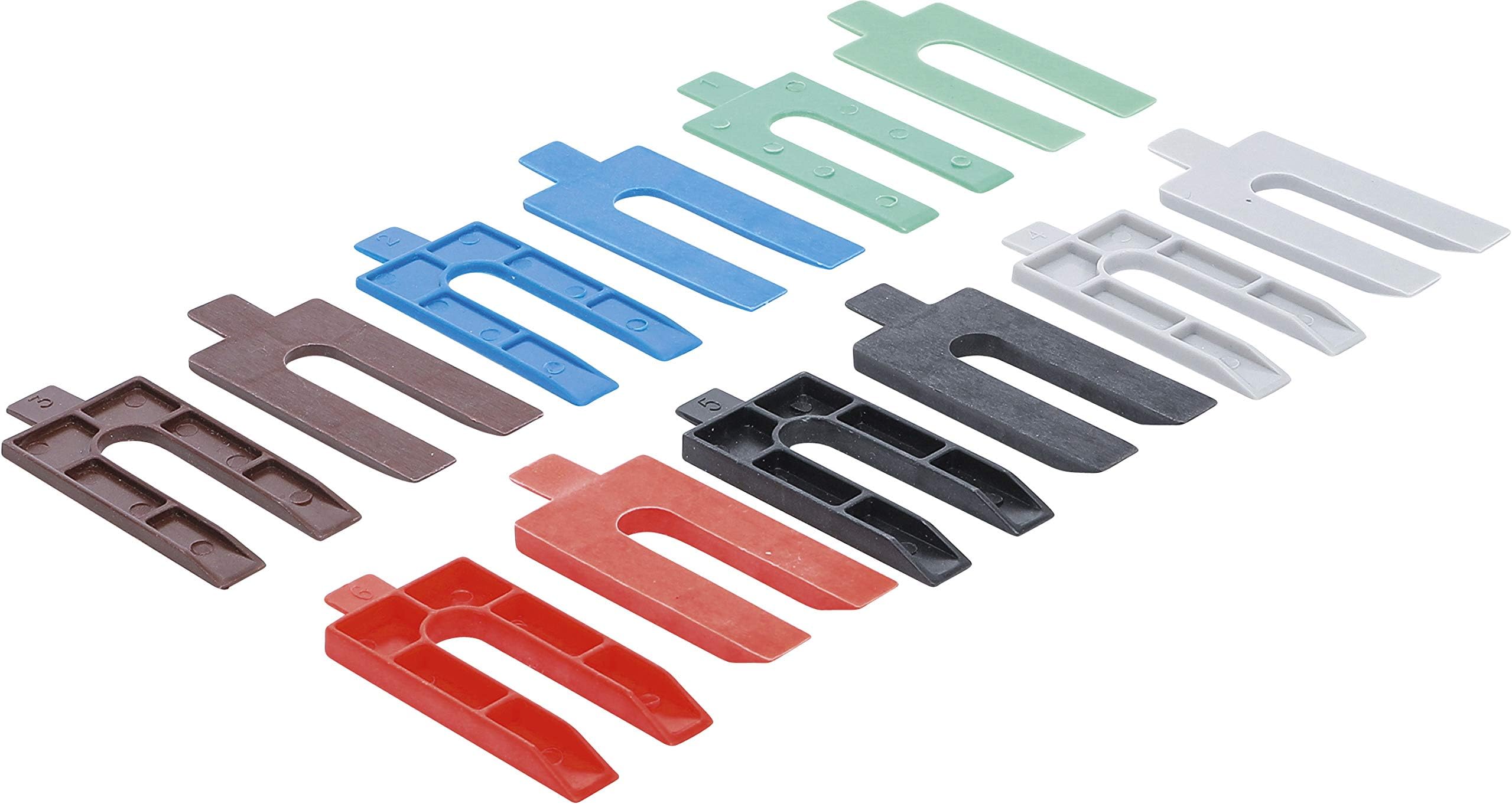 BGS Do it yourself Diy 80724 | Plastic Wheel Chock Set | 24 Pieces | for Aligning Doors, Furniture