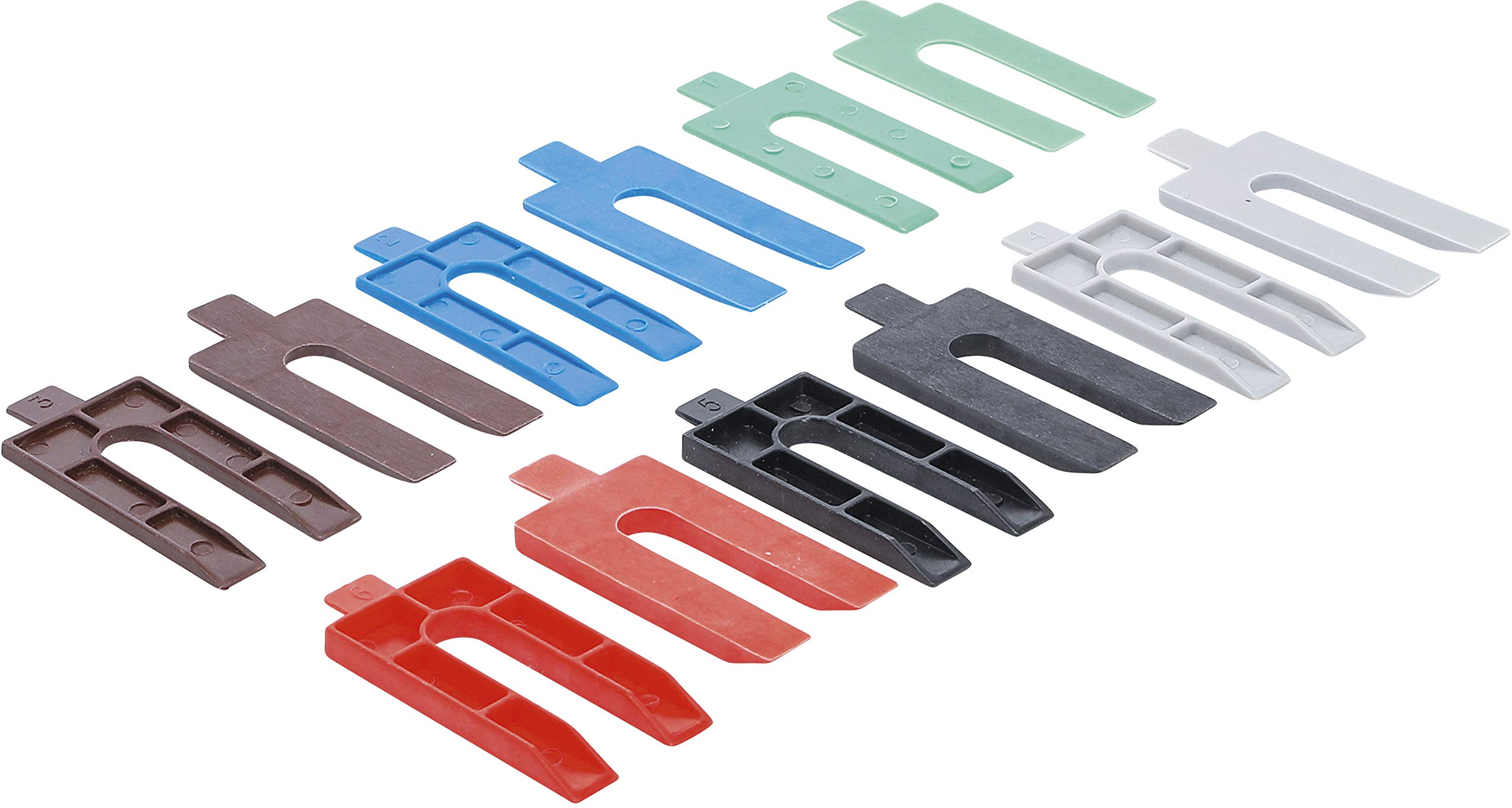 BGS Do it yourself Diy 80724 | Plastic Wheel Chock Set | 24 Pieces | for Aligning Doors, Furniture