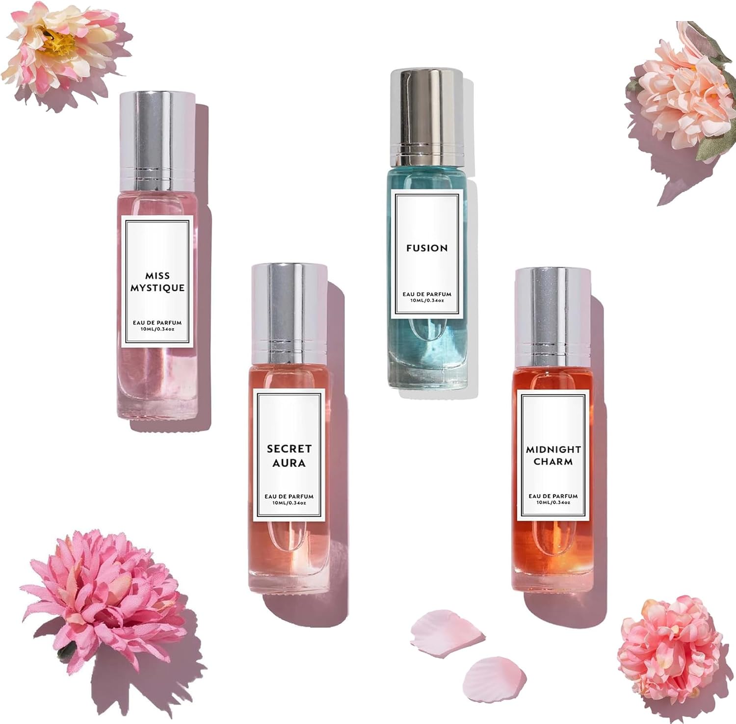 Perfumy feromonowe dla kobiet, perfumy feromonowe dla kobiet, ulepszone perfumy feromonowe, perfumy dla kobiet, feromony dla kobiet, kolekcja feromonów (4 szt.)