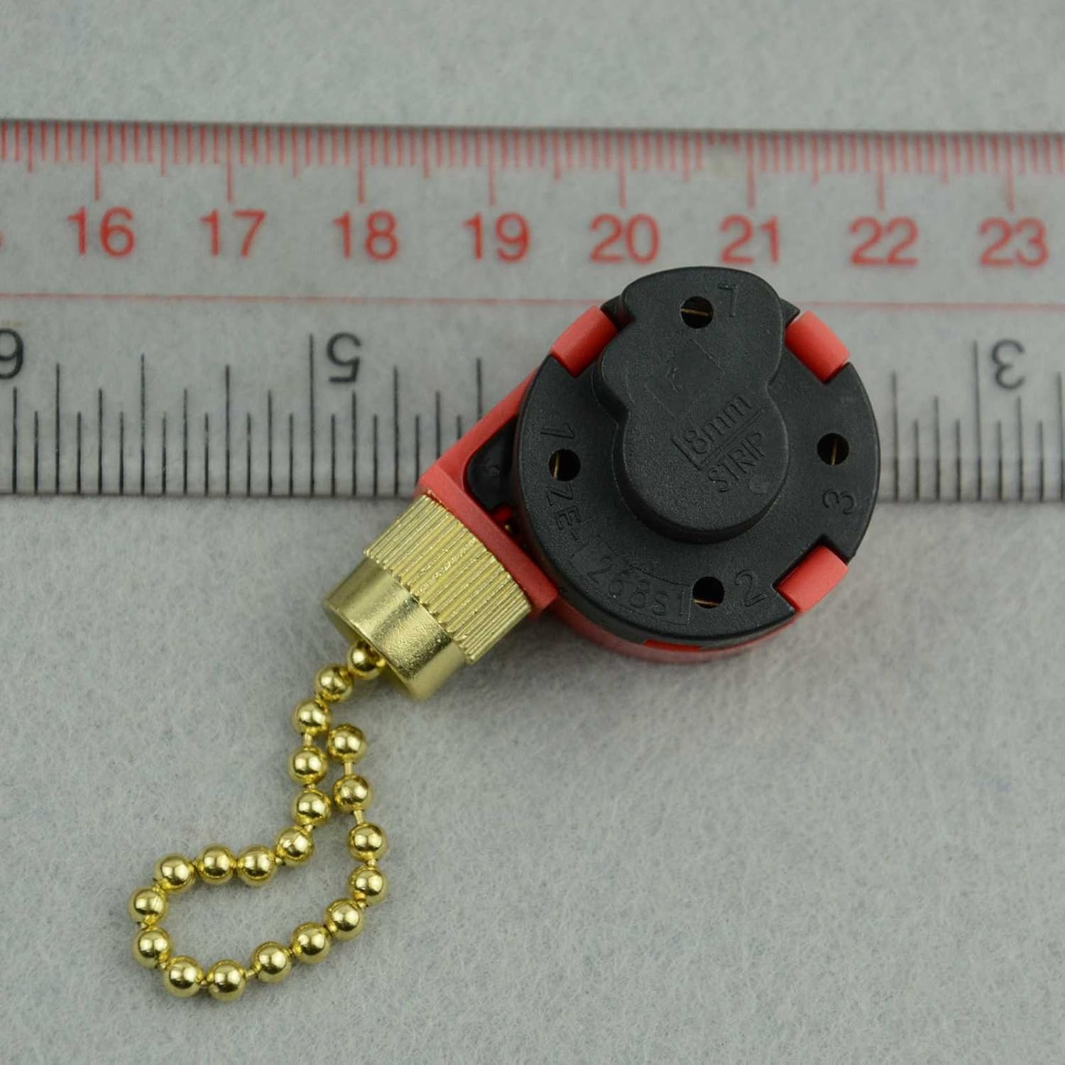 Zing Ear ZE-268S1 Switch 3 Speed Ceiling Fan Light Lamp Pull Chain Brass Control