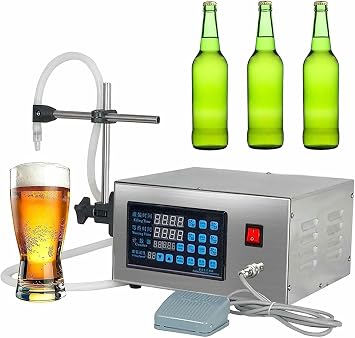 Liquid Filling Machine, Bottles Filling Machine with Automatic Digital Control, Liquid Filling Machine for Oral Fluids, Test Package, Perfume, Juice