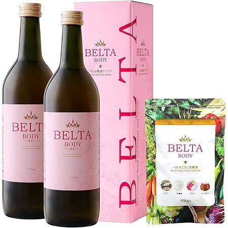Amazon 酵素ドリンク コラーゲン 生酵素 配合 酵素ダイエット ファスティング ライフ向け Belta ダイエットパック こうじ生酵素サプリ付き すっきり飲みやすいピーチ味 Belta マルチ酵素