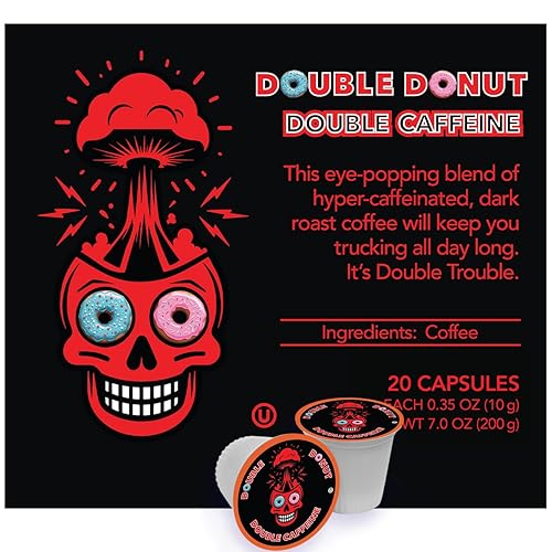 Miniatura 133 de Double Donut Coffee Paquete variado – Cápsulas de café reciclables con sabor a una sola porción, 24 unidades para cafeteras Keurig K-Cup