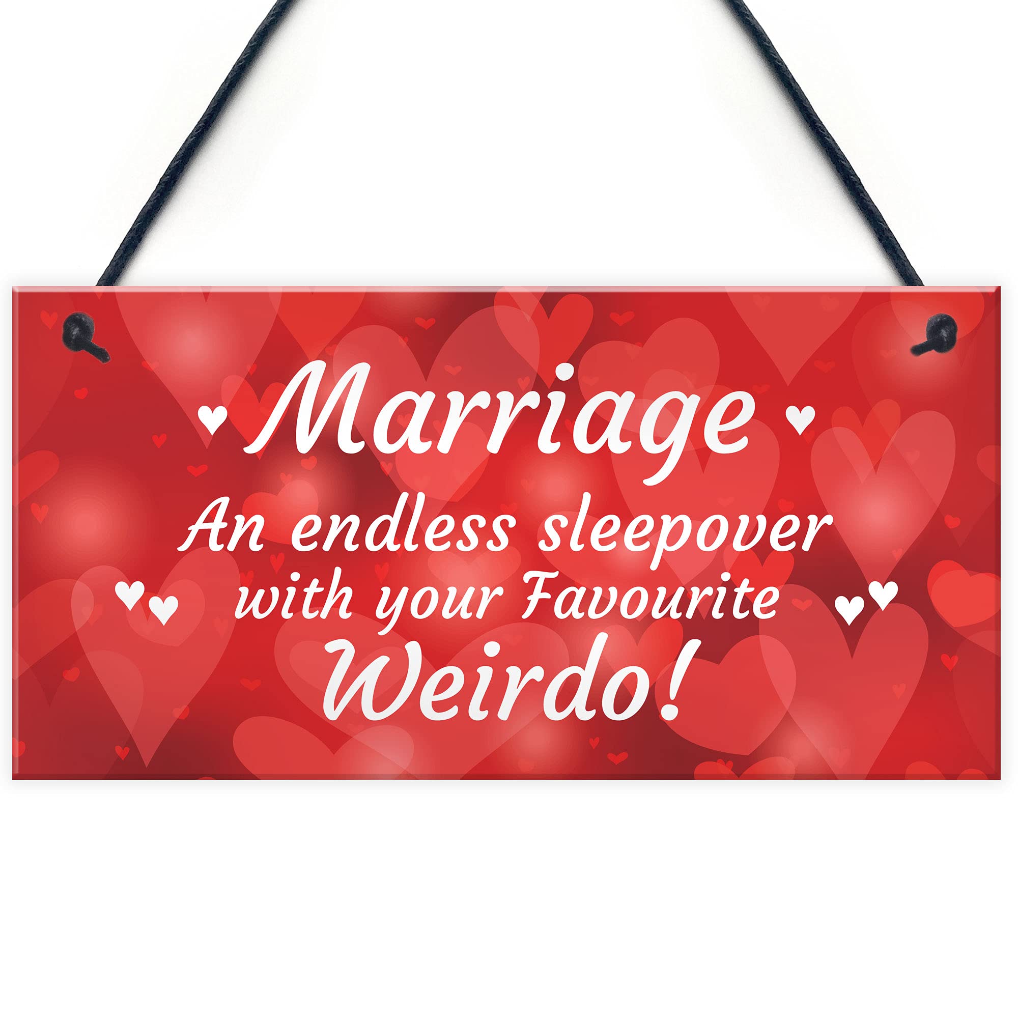 RED OCEAN Wedding Marriage Sign Funny Gift For Husband Wife Him Her Keepsake