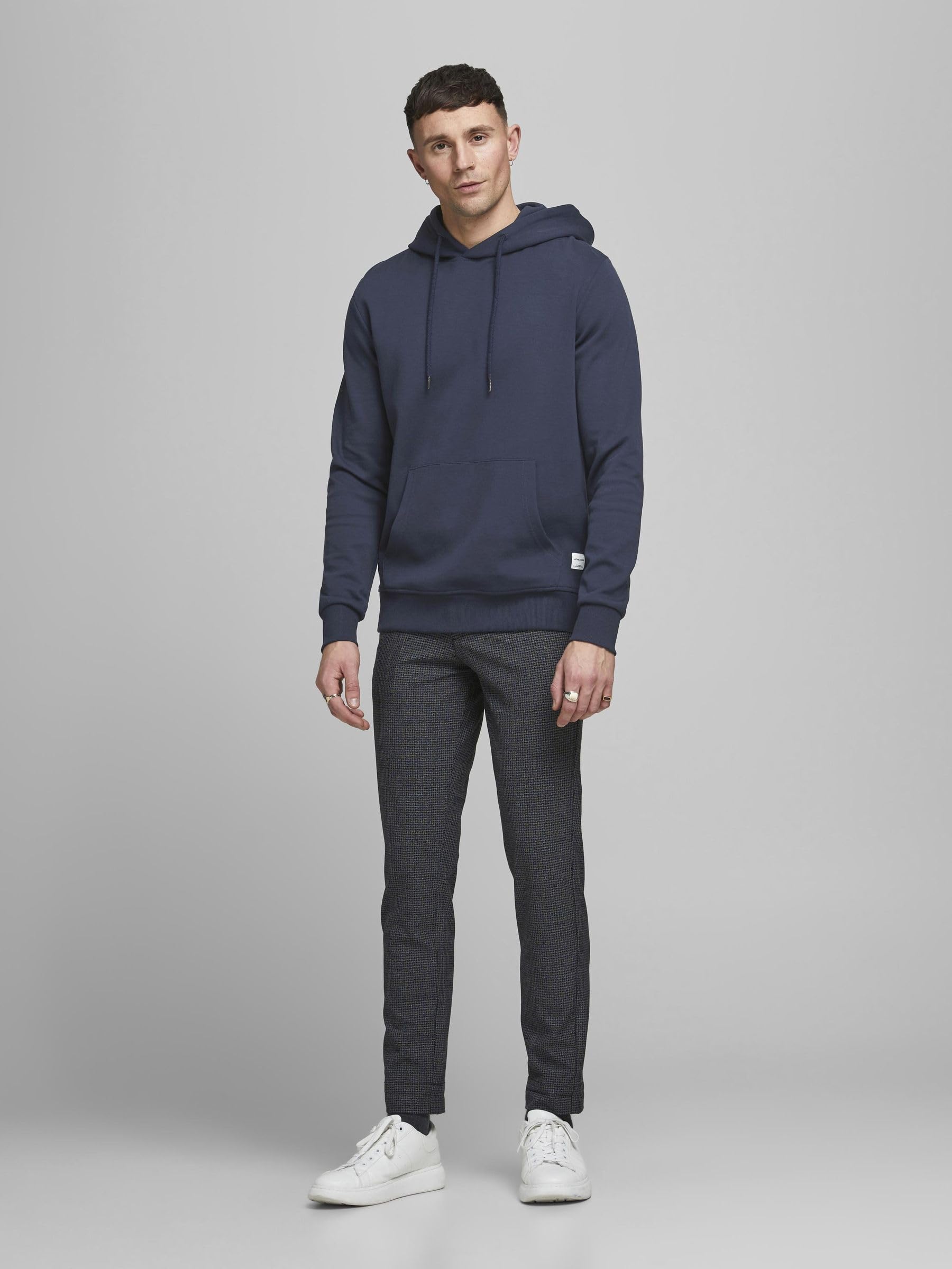 Jack & Jones Mężczyźni Jjebasic Sweat Hood Noos Bluza, Czarny, M