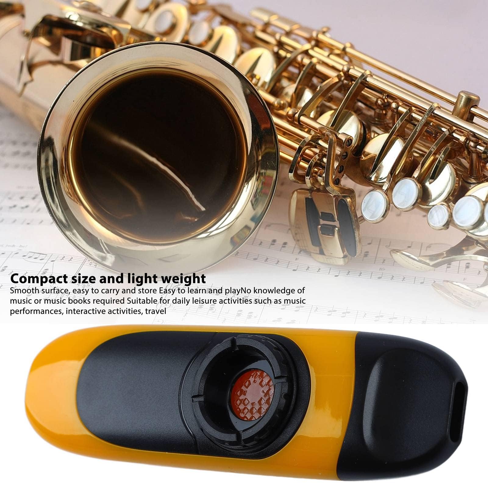 Elektryczny Kazoo 11 Cm Profesjonalny Przenośny Zestaw Kazoo z żywicy ze Stopu Aluminium z Przetwornikiem Membranowym Rejestratora Zapewniającym wydajność (Żółty)