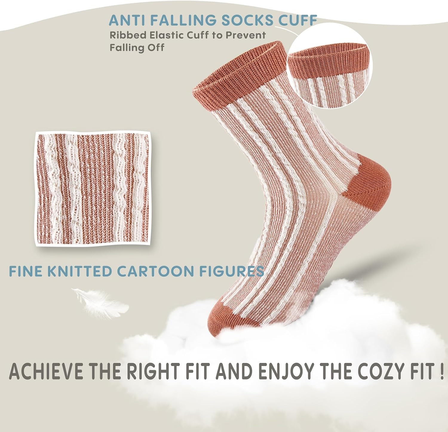 Boys Cotton Crew Socks Kids Seamless Dress Socks for Boys Colorful Quarter Socks