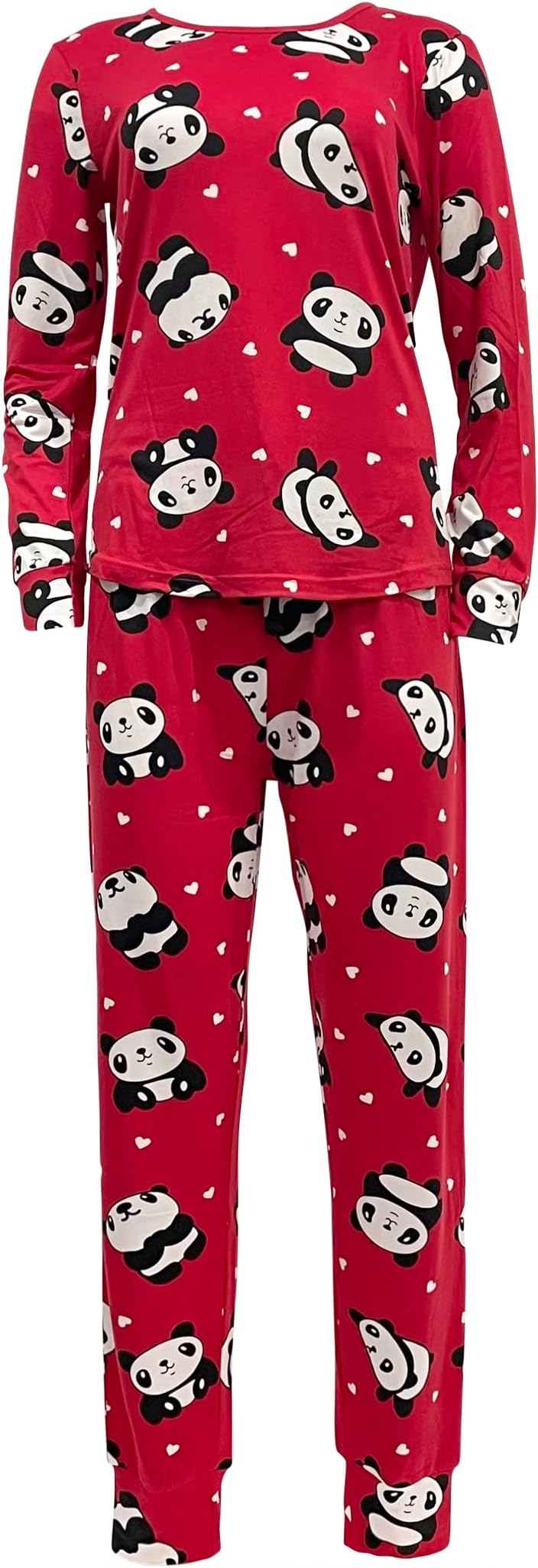 Women’s Long Sleeve Sleepwear with Long Pants Soft Pajama Set-Reinface