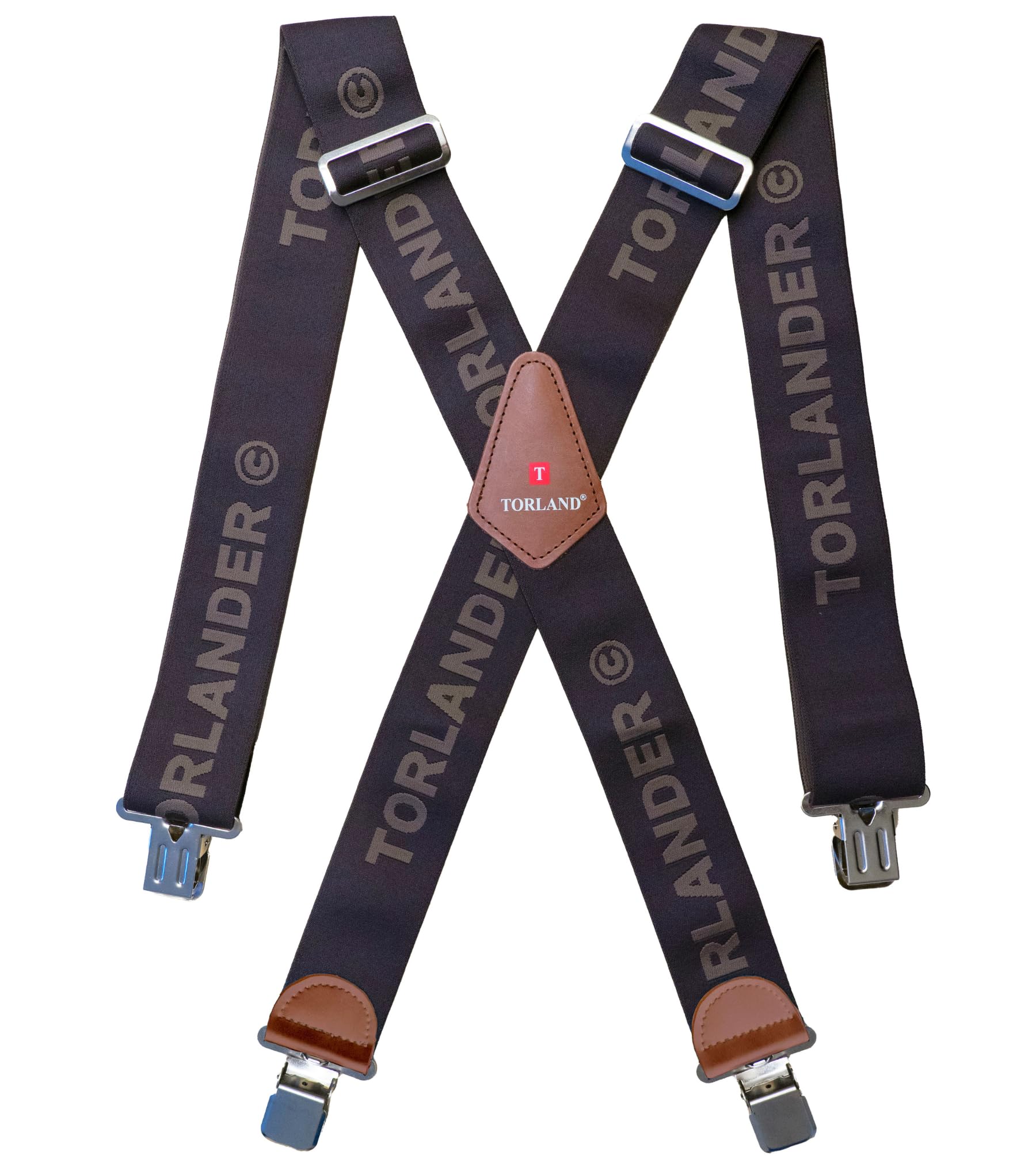 Bretelles homme extra larges, en cuir de vachette véritable, largeur 5 cm, pour pantalons de travail et de ski | Longueur max. 135 cm, pour les personnes mesurant jusqu’à 2 m