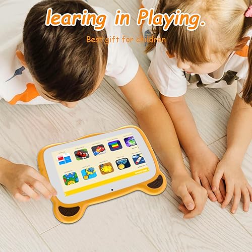 Miniatura 6 de YQSAVIOR Tablet infantil de 7 pulgadas, CPU de cuatro núcleos, 2 GB + 16 GB IPS pantalla Tablet para niños preinstalados iwawa aplicaciones (naranja)