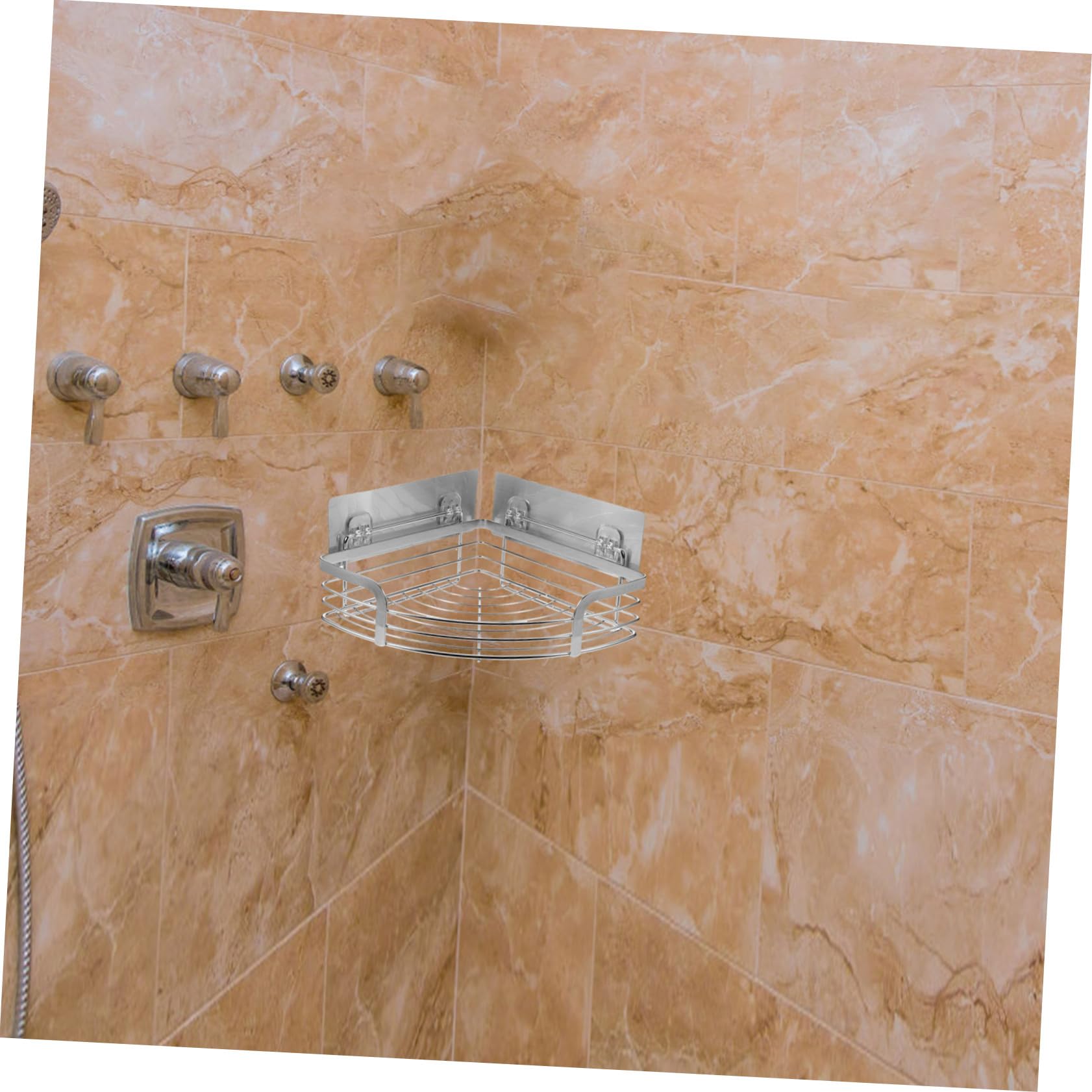 Mensola Angolare Bagno in Acciaio 304 Supporto Portaoggetti da Parete per Doccia e Cucina Scaffale Compatto Resistente e Facile da Installare
