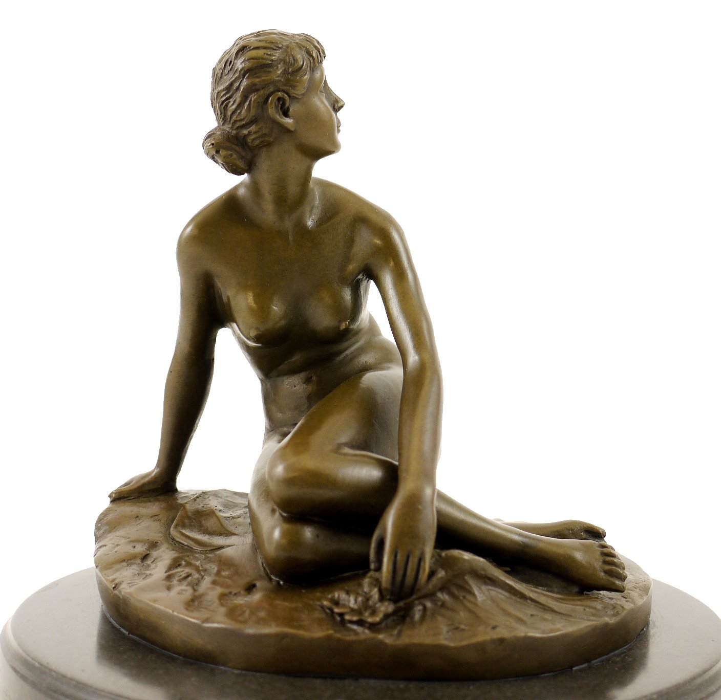 Kunst & Ambiente - Jugendstil Bronzefigur - Der Frühling (1891) - signiert - Peter Breuer Skulptur - Deko Figur - Wohndeko