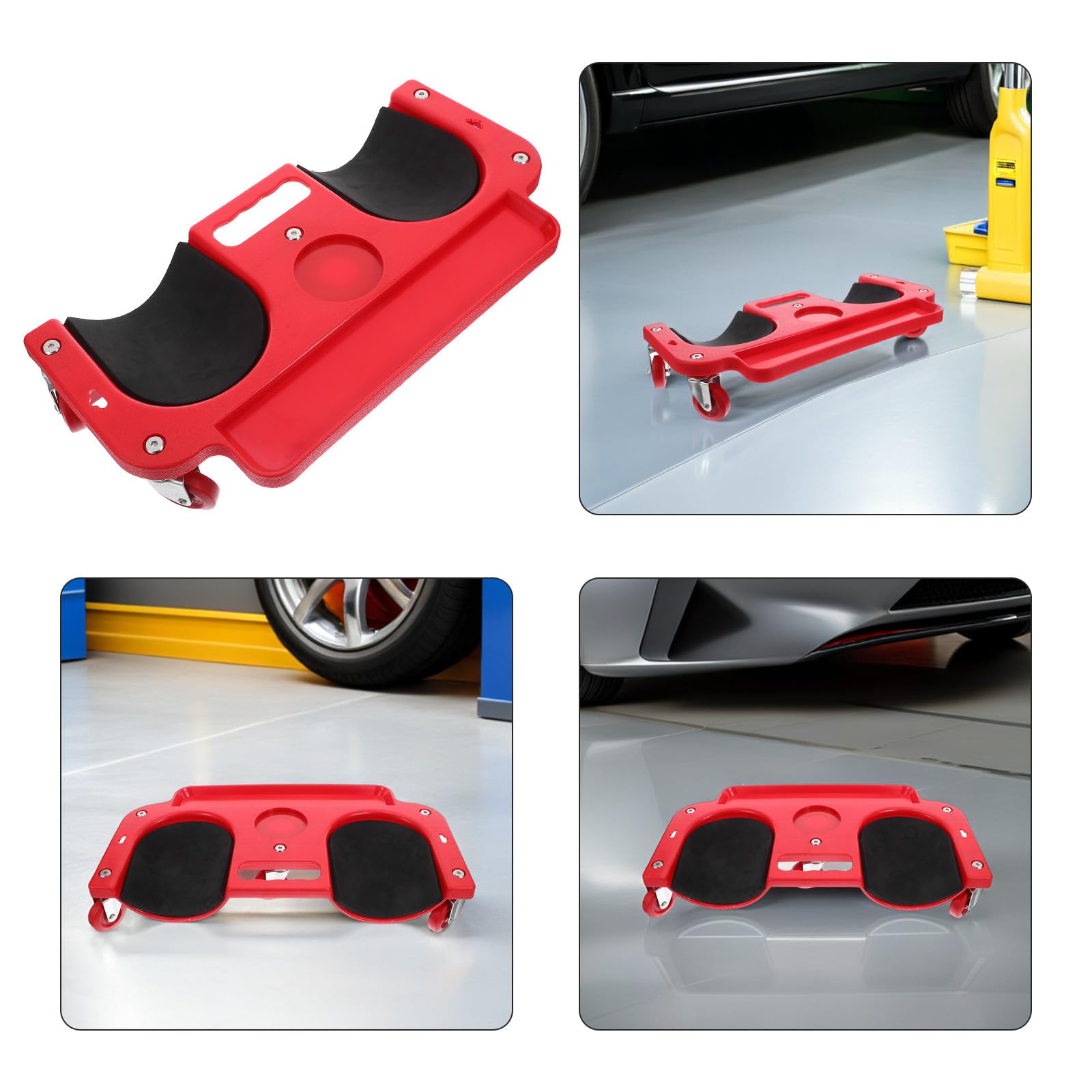 Rodilleras Rodantes con Ruedas para Reparación de Coches Cojín Ergonómico para Construcción y Trabajo Baldosas Protector de Rodillas Resistente y Cómodo para Mecánicos y Obreros