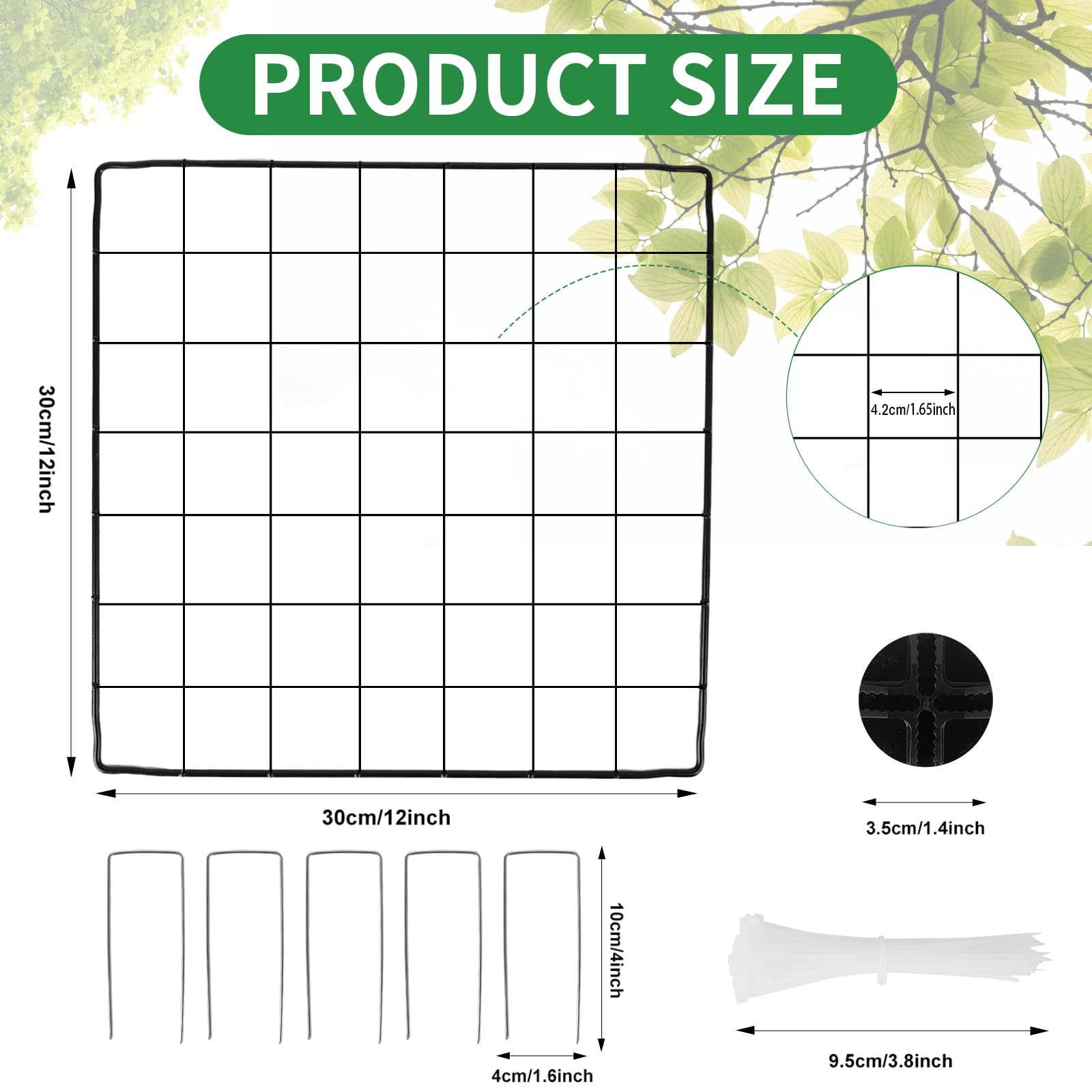 DYAUS Paquete de 2 Protectores de Plantas de Animales, 10 Piezas de Malla de Metal de 12 x 12 Pulgadas, Campanas de jardín para Plantas, Cubiertas de Plantas para Proteger Plantas, Cubiertas de