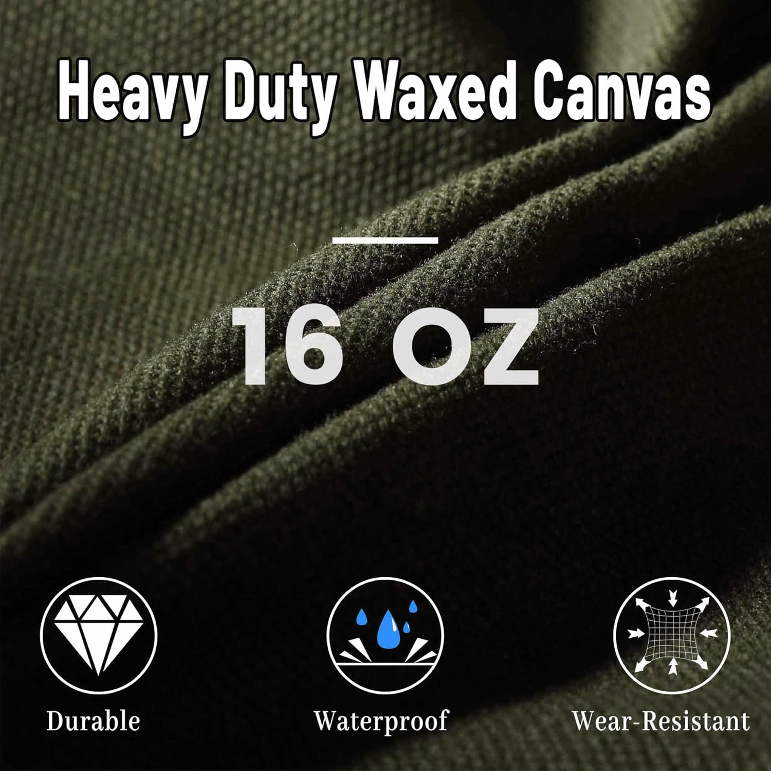 Multi-Purpose Tool Storage Bag - 16OZ Waxed Canvas Tools Organizer Pouches for Men Women | 1 Small + 1 Large | Army Green, Portable Item Collection Pouch for Coins Pliers Nuts