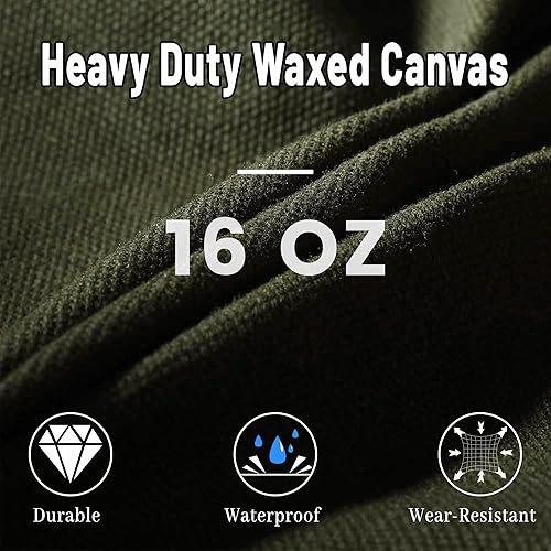Miniatura 3 de Bolsa de almacenamiento de herramientas de utilidad de 2 piezas, 16 onzas, bolsa de colección de artículos de lona encerada para hombres y mujeres,