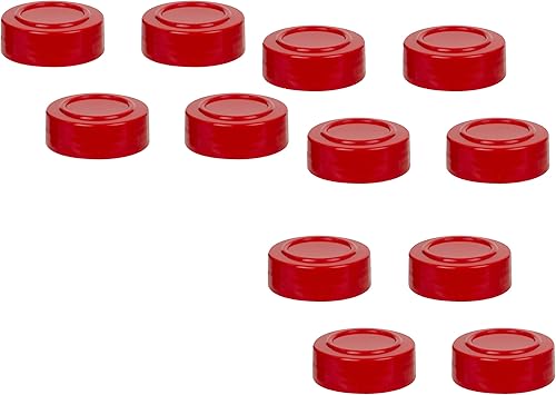 Paquete de 12 tapas para tarros de especias juego de 12 tapas de plástico de polipropileno rojo tapas de plástico sin BPA de 1890in para tarros de Paquete de 12 tapas para tarros de especias juego de 12 tapas de plástico de polipropileno rojo tapas de plástico sin BPA de 1890in para tarros de