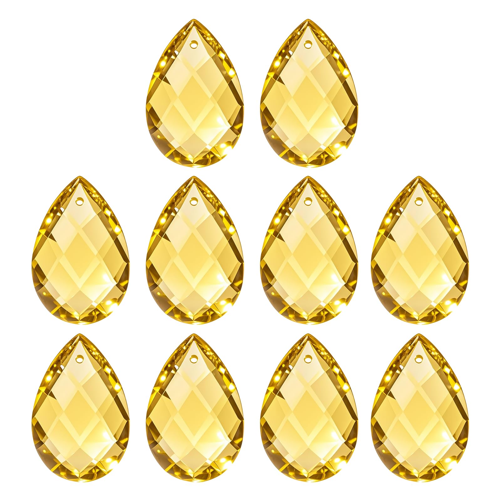 Pendentifs en cristal de verre K9 doré pour lustre et décoration haut de gamme PATIKIL