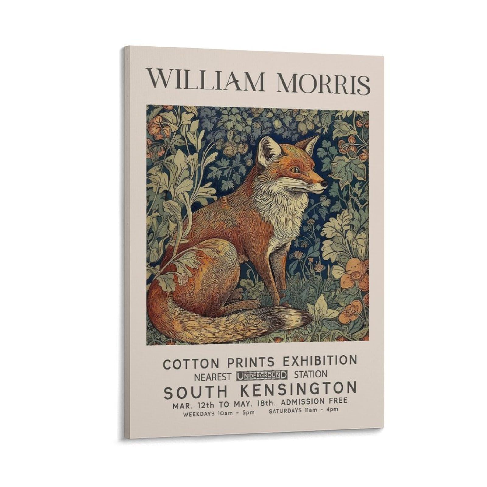 William Morris Vintage Fox Flower Posters & Prints For Room Aesthetic Canvas Bathroom Art Wall Decor Photo Prints 08x12inch(20x30cm)