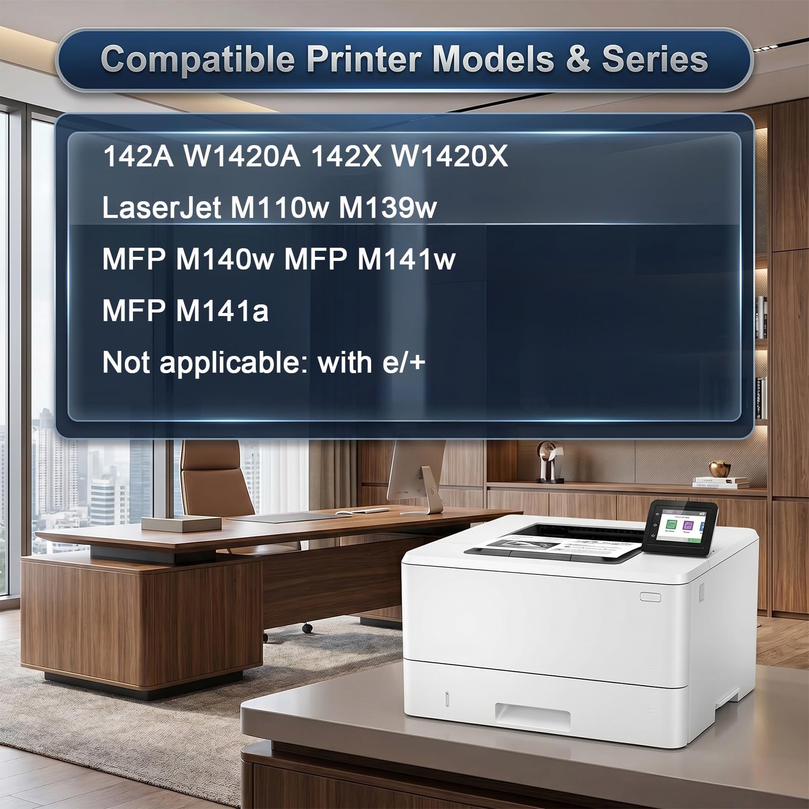 Cartucho de tóner 142A Compatible con Cartucho de Alto Rendimiento HP W1420A 142X W1420X para Trabajar con impresoras LaserJet M110w M139w MFP M140w M141w M141a ,Black-2pack