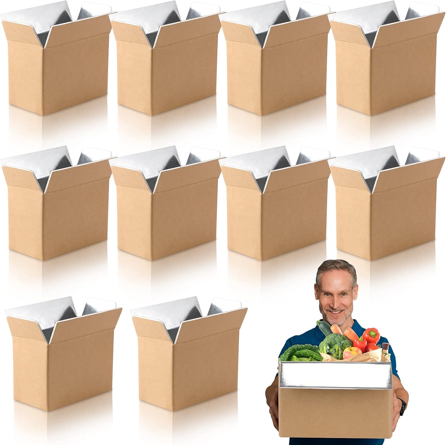 Insulated Shipping Box Cold Chill Double Insulated Carton with Foil