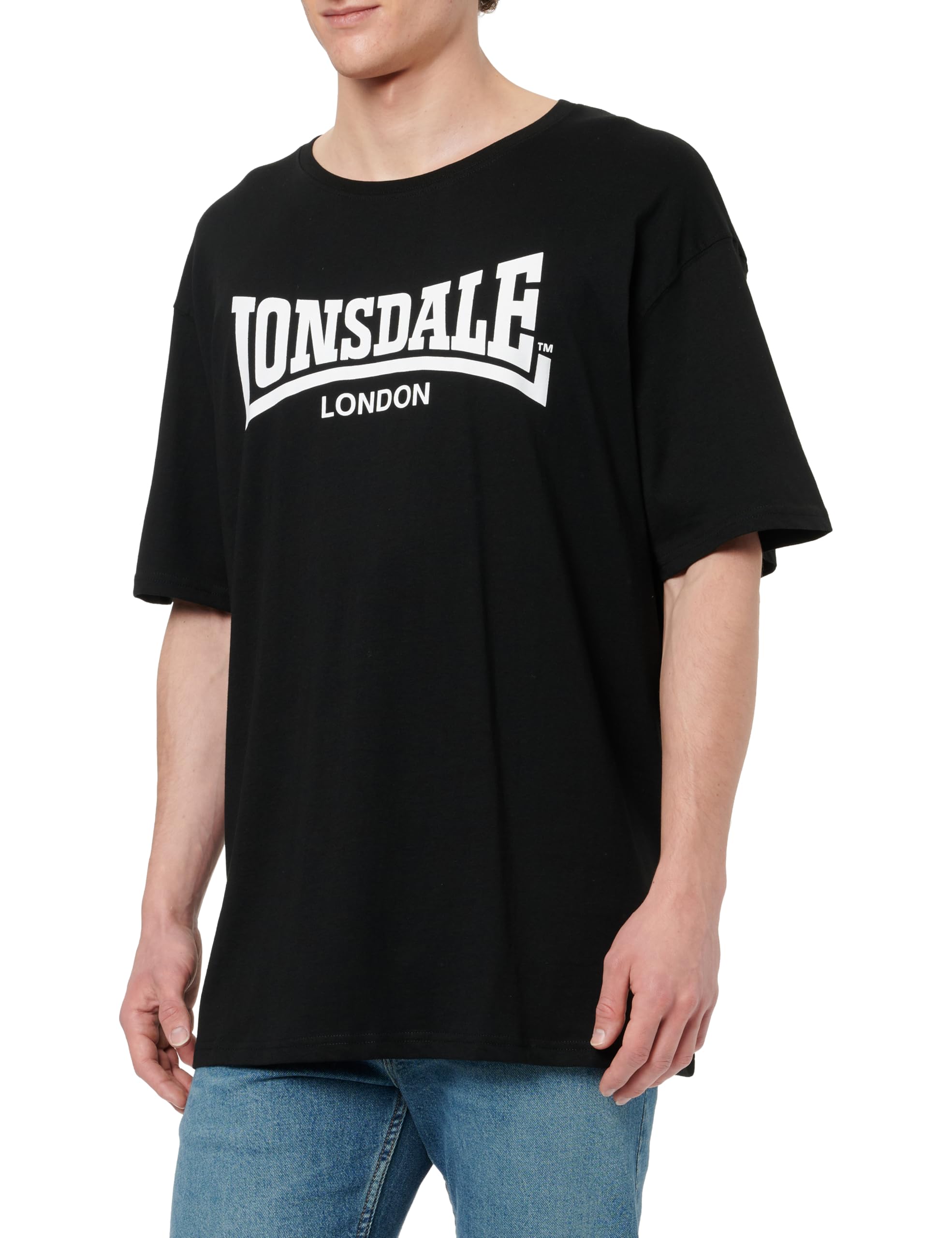 Lonsdale Men's Noir T-Shirt Fulwood Regular Fit