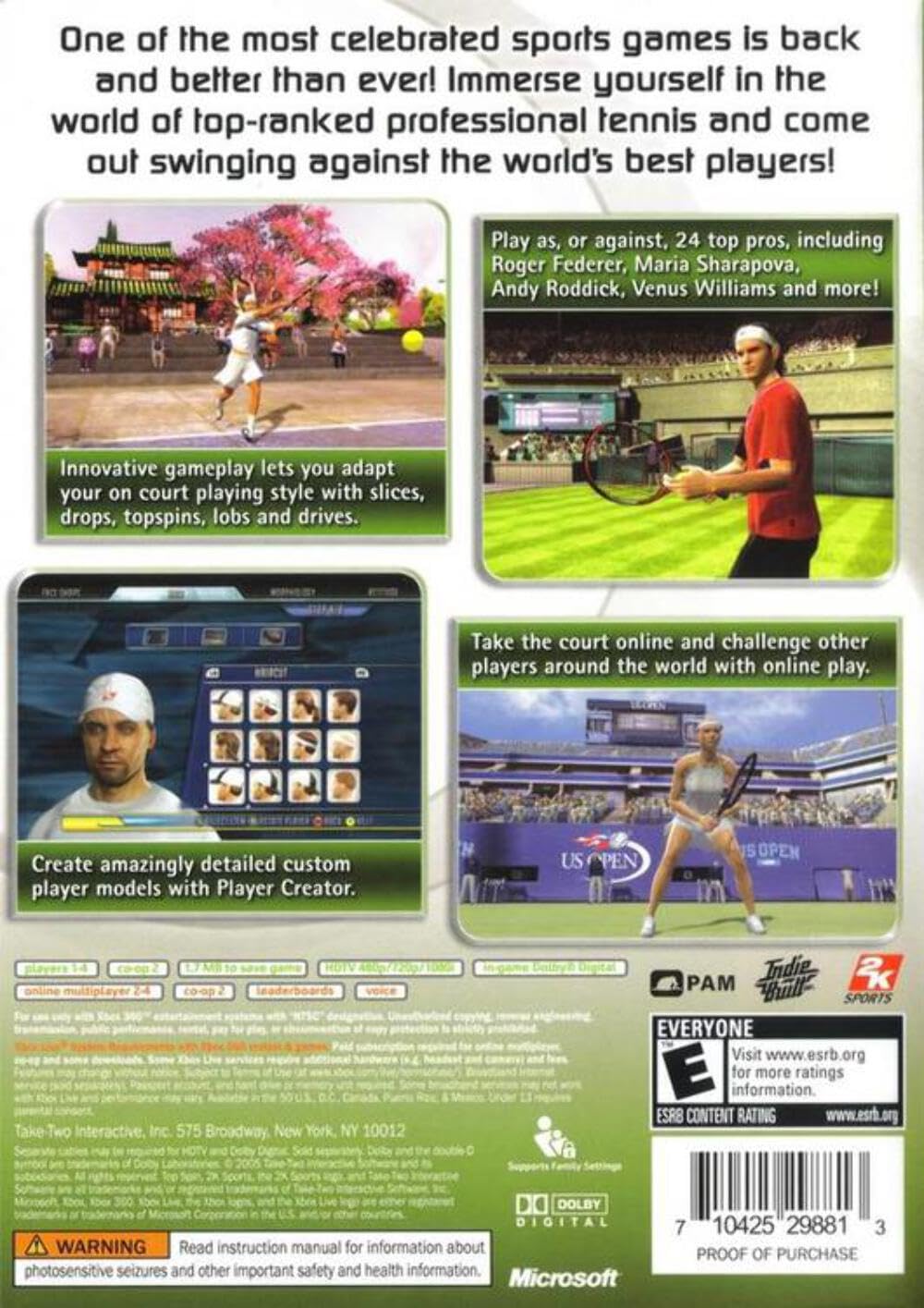 Amazon.com: Top Spin 2 - Xbox 360 : Take 2 Interactive: Video Games