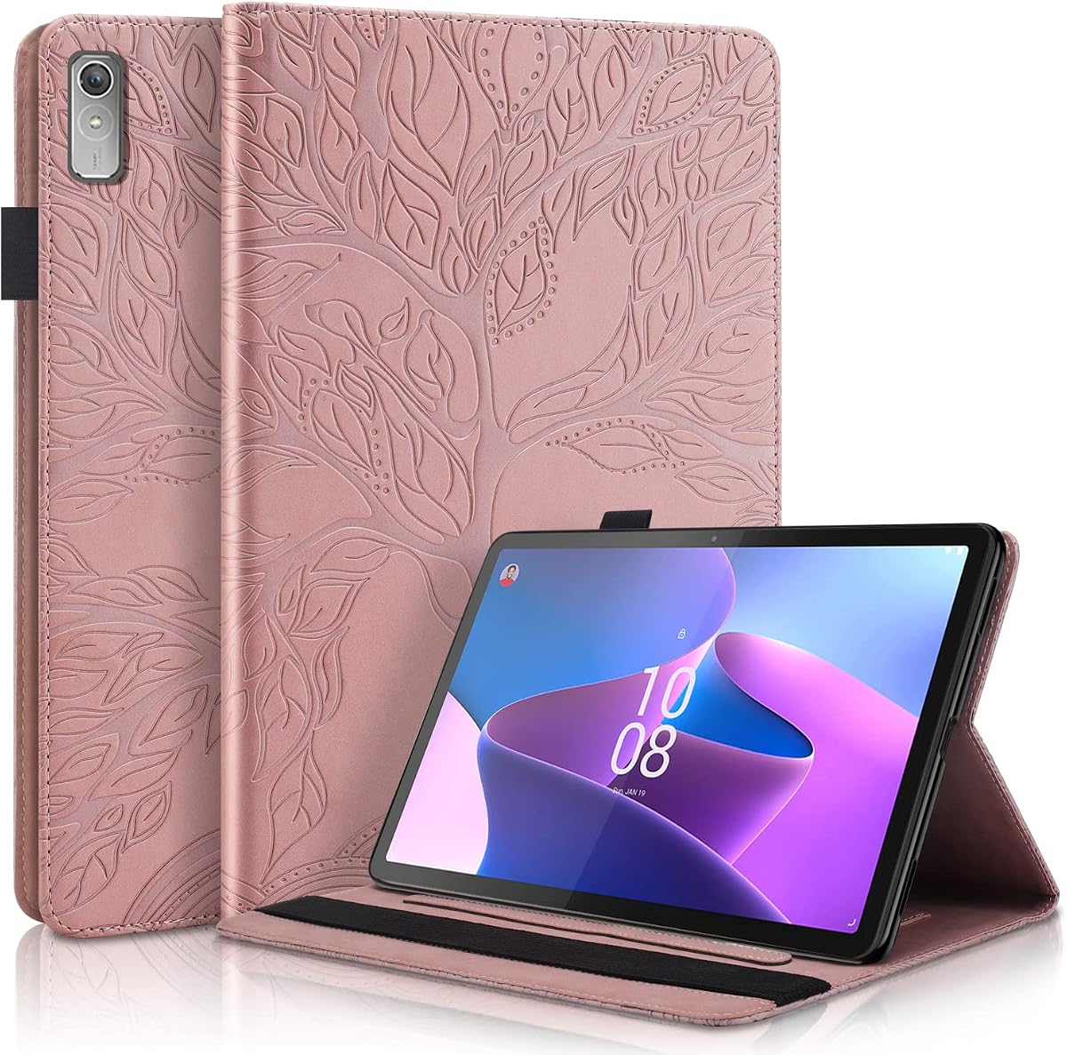 Case for Lenovo Tab P11 2nd Gen/Xiaoxin Pad Plus 2023 11.5" TB350FU/TB350XU case PU Leather Cover Flip Stand Shell with Elastic Band & Card Holder for Lenovo Tab P11 2nd Gen 11.5 inch Tablet