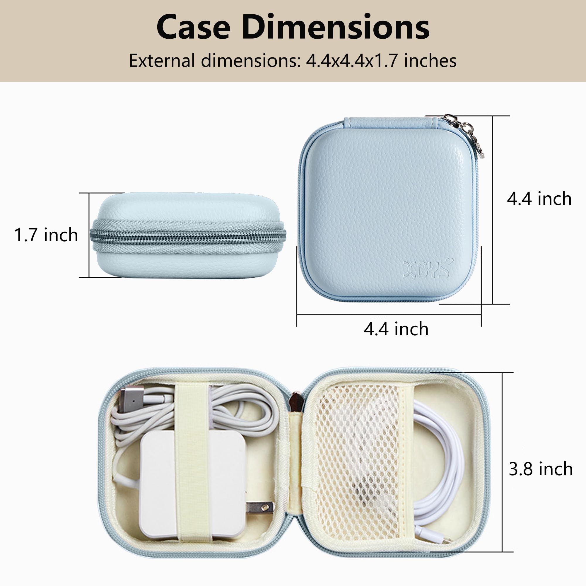 MacBook Organiseur de Chargeur Sac de Rangement Accessoires de Voyage Compatible Câbles USB Bleu