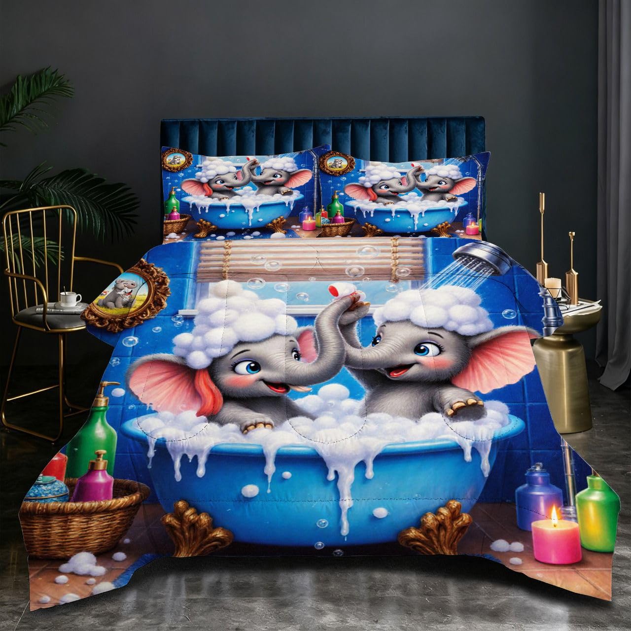 Couette 160x200 cm éLéPhant pour éviter la chaleur nocturne O295