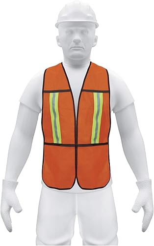 Chaleco de seguridad con tiras reflectantes, naranja