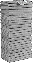 AIDEA Microfibre Cleaning Cloths, Pack of 24, Microfibre Cloths, Tea Towels, Cleaning Cloths, Window Cloths, Soft, Very Absorbent, Lint-Free, Streak-Free, for Home, Kitchen, Car, Grey, 30 x 30 cm