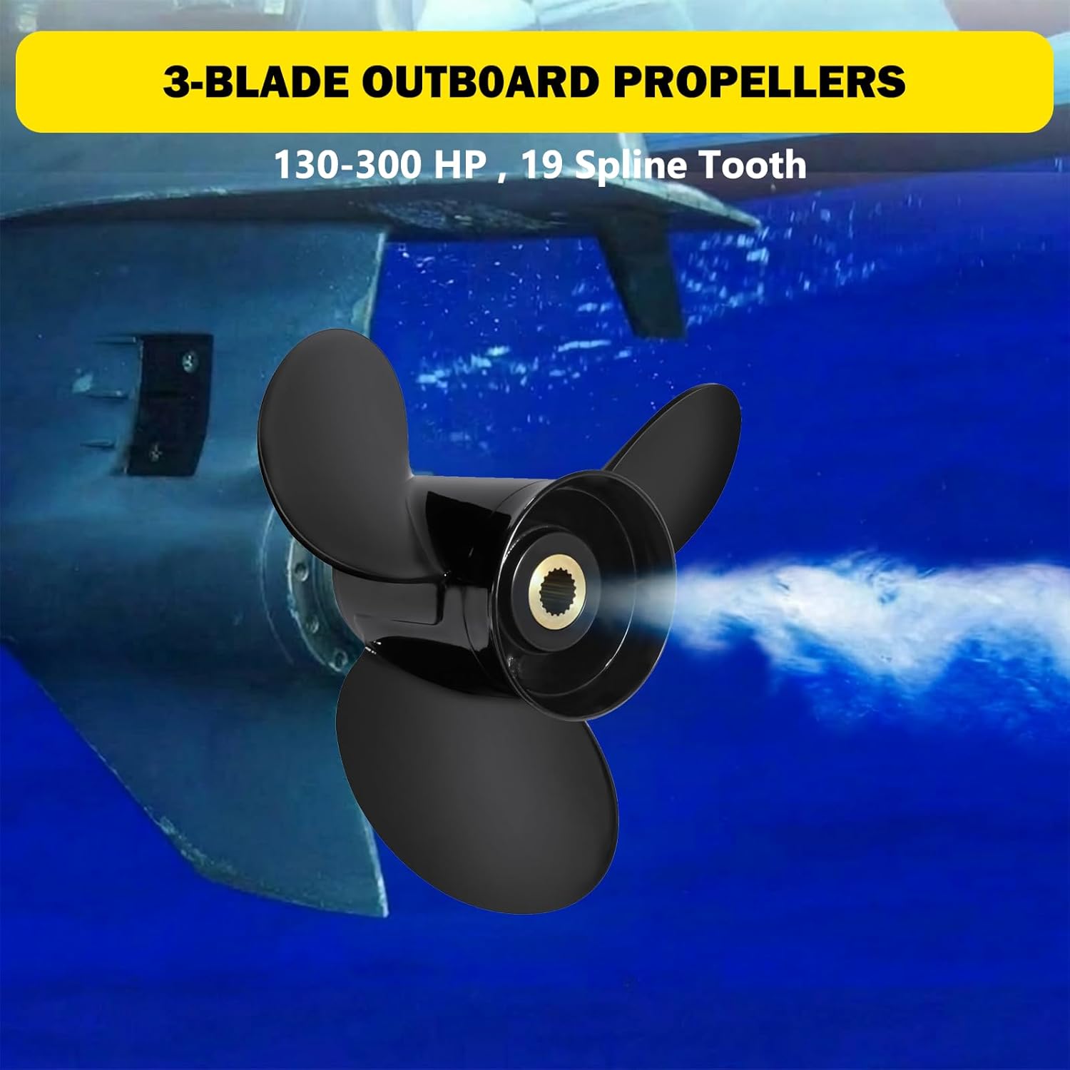 YOUNG PROPS 14.3 x 21 Replace OEM#3817469 Aluminum Outboard Boat Propeller for Volvo Penta SX Sterndrives Drive Engines 130-300HP 3 Blades 19 Spline Tooth RH