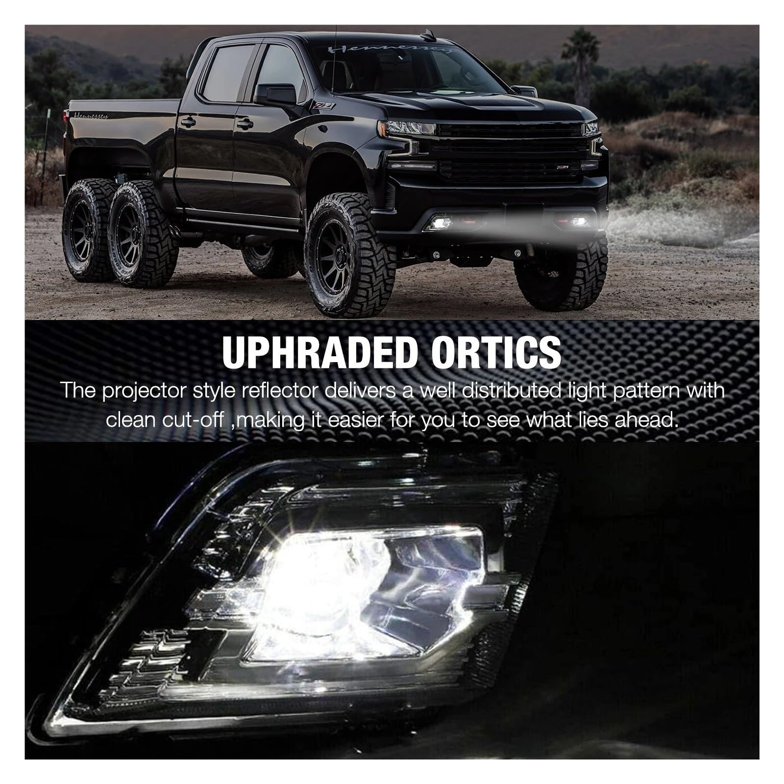 Luz Antiniebla Led Lámpara Circulación Diurna DRL Luces Diurnas Parachoques Delantero Impermeable Para Chevrolet Para Silverado Faros Trabajo