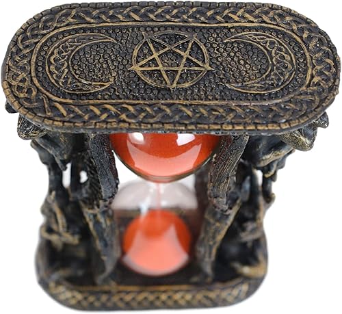 Miniatura 7 de Ebros Gift Idol de la iglesia de Satanás Sabbatic Goat of Mendes Baphomet alado Invertible Arena Temporizador Estatua Satánica Occultic Illuminati