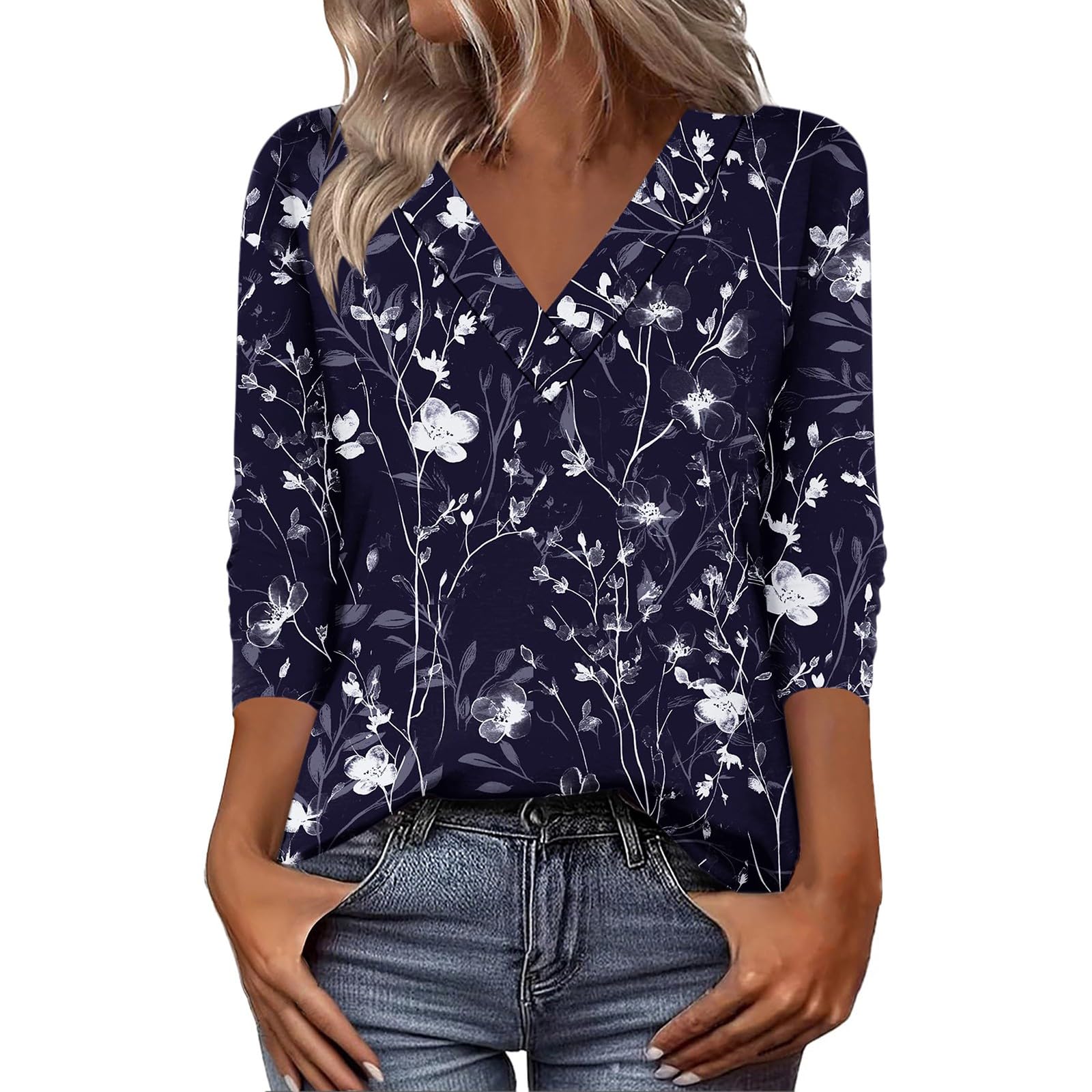 Genérico Camiseta Mujer Manga Larga Cómoda Suave Algodón Manga Larga Túnica Básica Camiseta Casual Brillante Cuello Redondo Ajuste Holgado Camisetas Ropa De Mujer Tallas Grandes