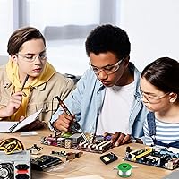 Vista 7 de Kit de soldador, soldadores digitales LCD de 80 W 110 V, herramientas de soldadura portátiles con calentador de cerámica, preciso 356°F-896°F