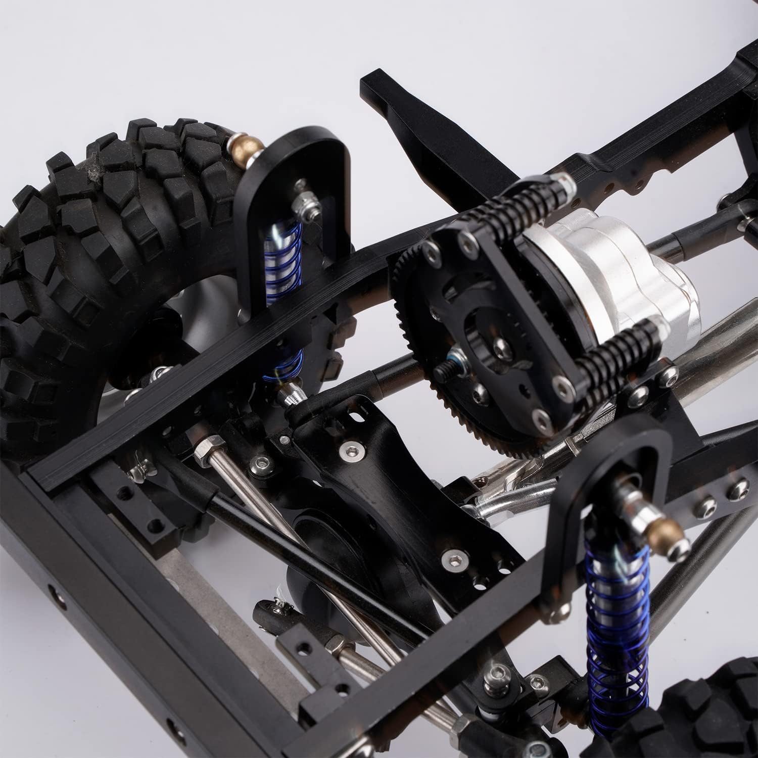 2pcs Aluminum Front/Rear Shock Tower Hoops Bracket Mount for 1/10 RC CAR RC4WD Gelande II Chassis (Front Shock Hoops)