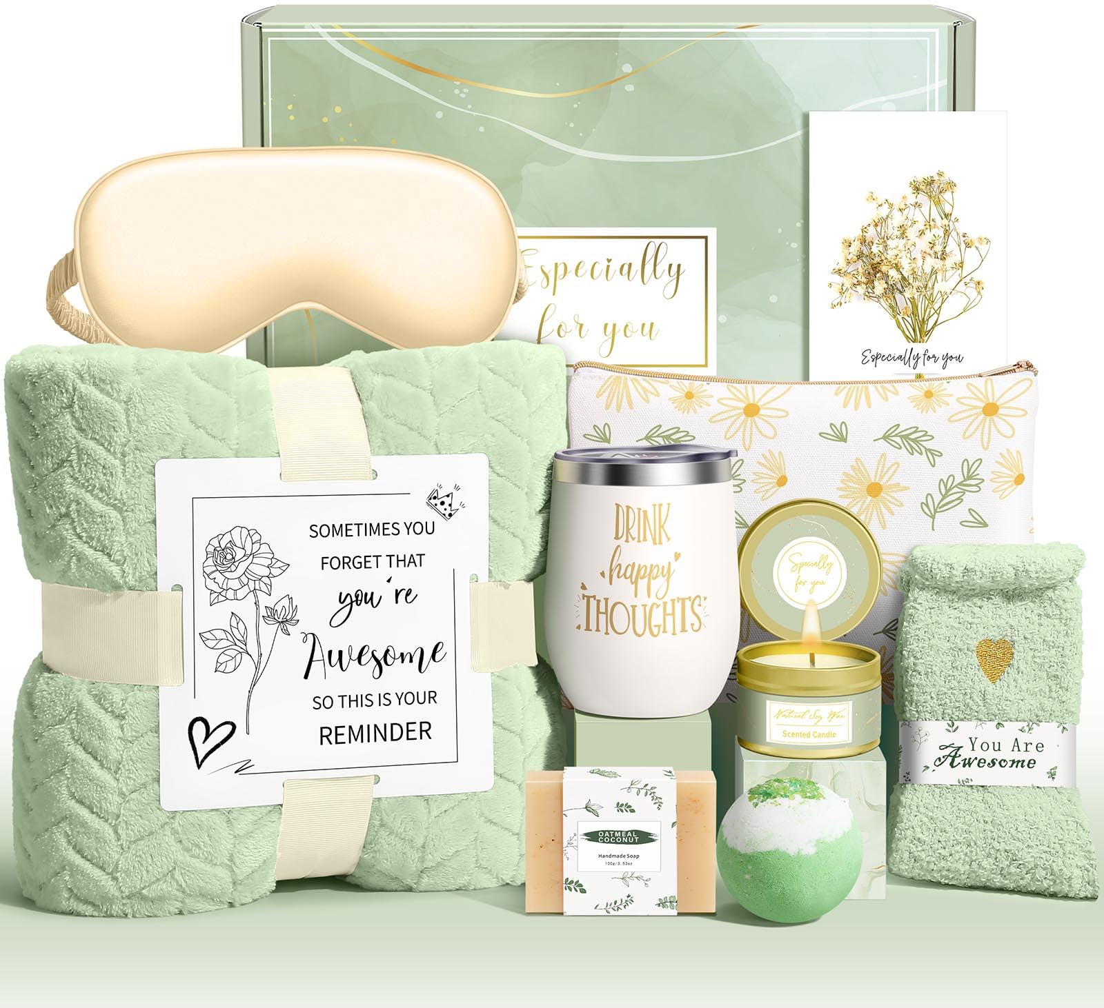 Wasocol Gifts for Her Women Wife Mom Girlfriend Daughter, Relaxing Self Care Package Get Well Spa Gift Basket for Woman, Mothers Day Happy Birthday Gifts for Women Mom Grandma Best Friend Sister Her-image-9