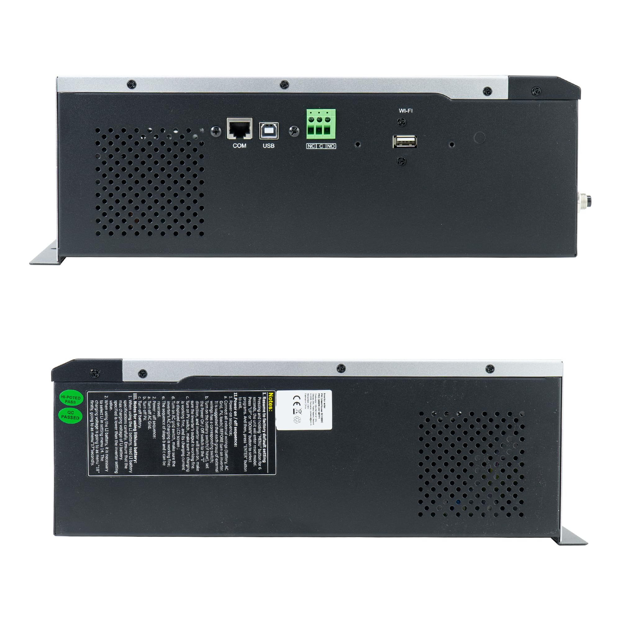 PNI GreenHouse SC1800C PRO Inverter solare, 3KW 13A 3000VA, 24V, MPPT 60A, Off Grid Pure Sine Hybrid