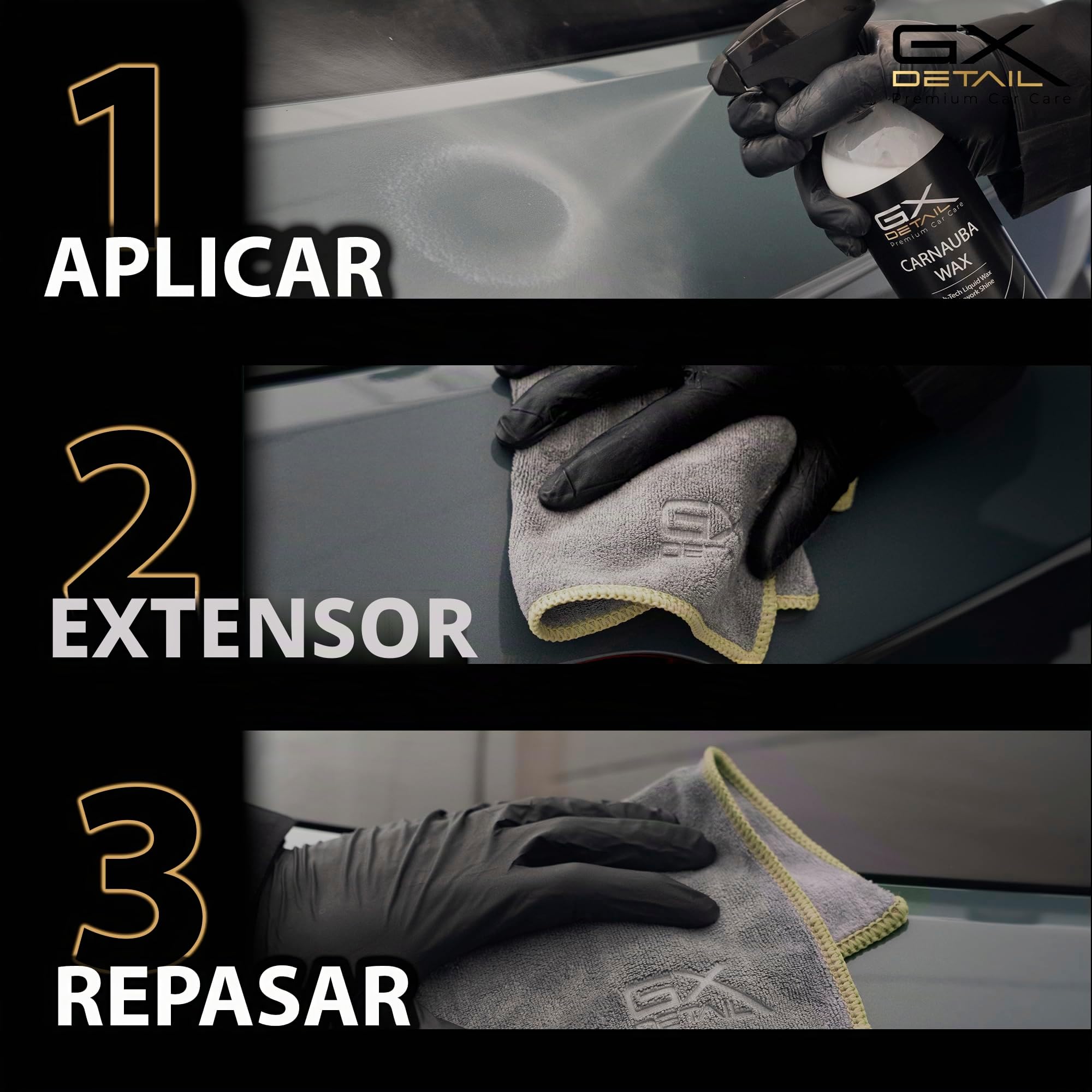GxDetail Cera Líquida de Carnauba para Coche 5 Litros – Limpieza en Seco - Brillo Profundo y Protección Duradera – Acabado Hidrofóbico y Resistencia UV – Fácil Aplicación y Secado Rápido.