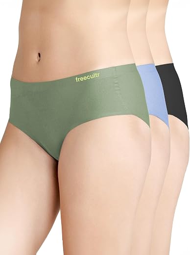 Freecultr Women’s Seamless Micro Modal Hipster | Soft Breathable Underwear with Stretch Comfort, Everyday Wear Panty