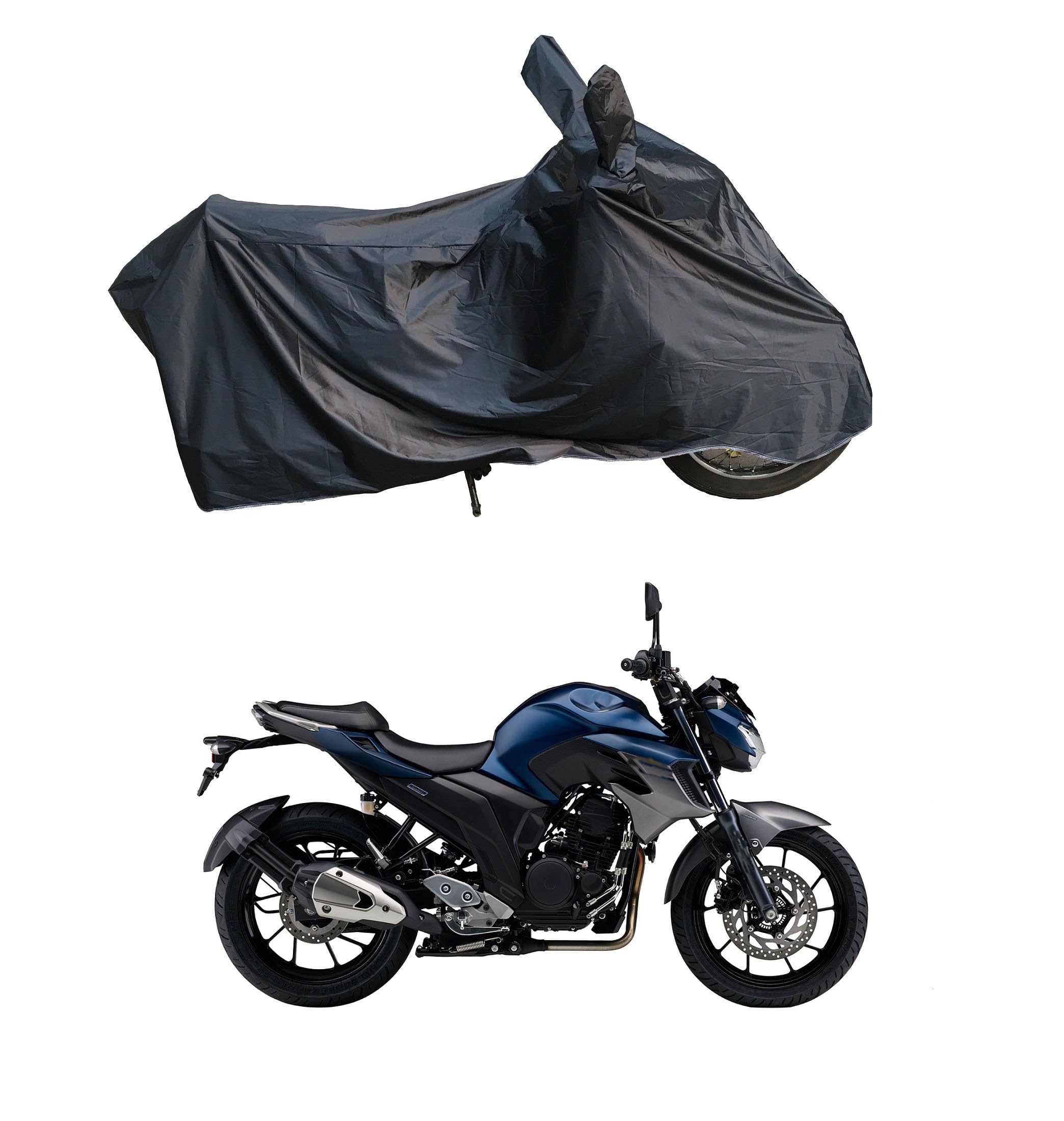 RiderShine 100% Waterproof Bike Body Cover for FZ S V3.0 FI (Compatible with All FZ Models) (Black)-image-40