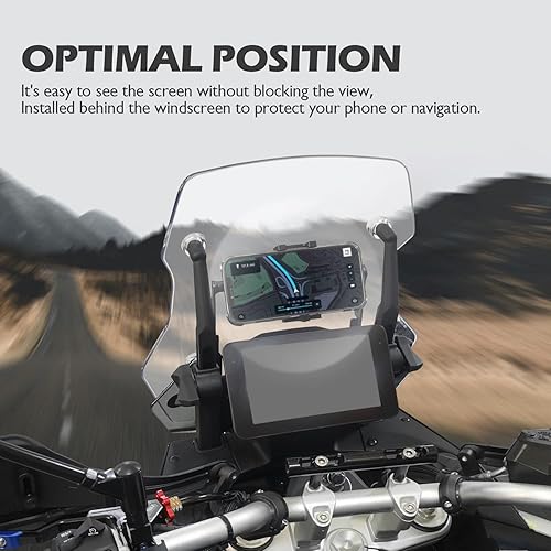 Miniatura 5 de Soporte de navegación para motocicleta, soporte de parabrisas para teléfono GPS, repuesto de 0.551 pulgadas, compatible con CFMoto CF Moto CF-Moto