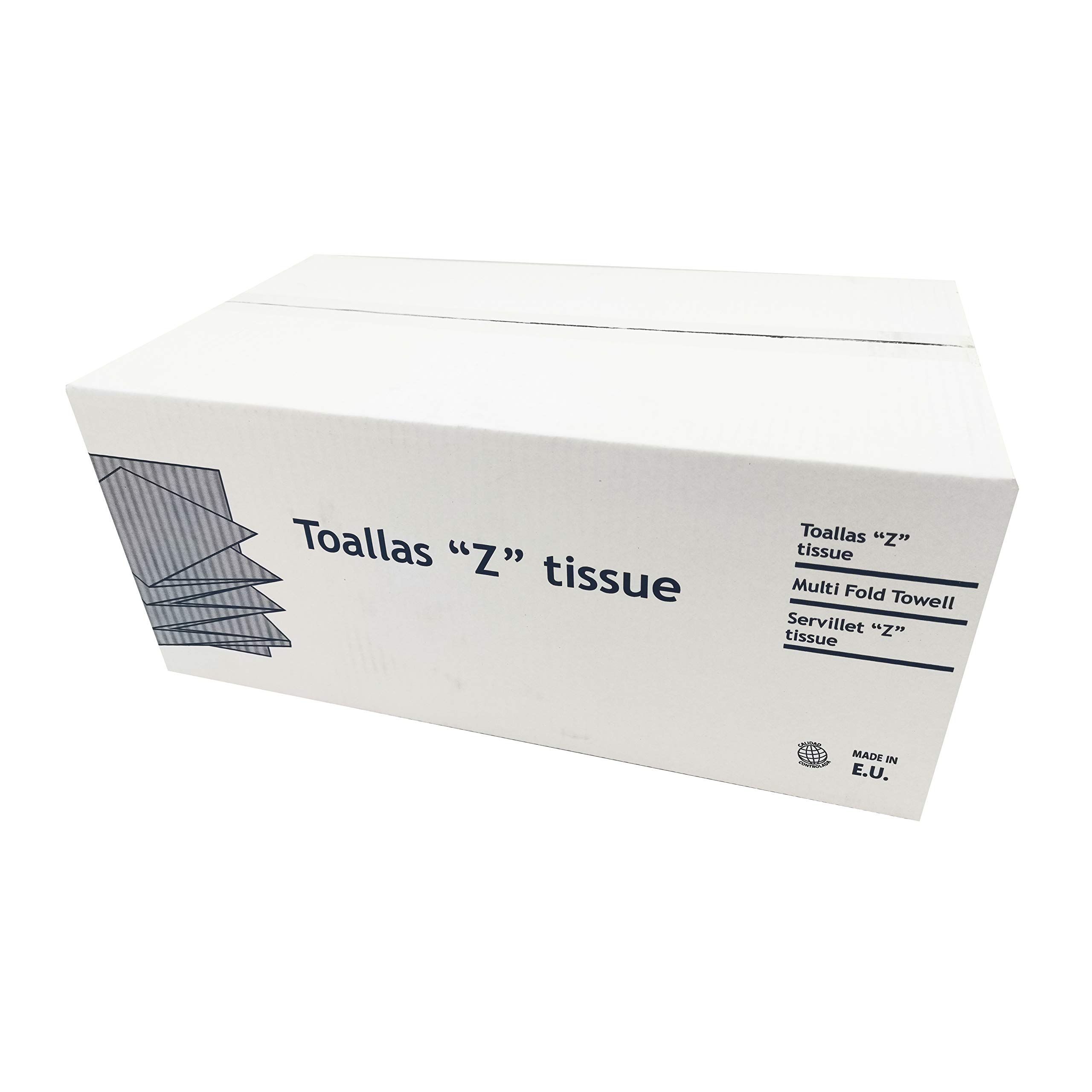Toalla Papel Secamanos Tejido Zig Zag Doble Capa 21 x 22 cm Caja 3000 Unidades 20 Paquetes de 150